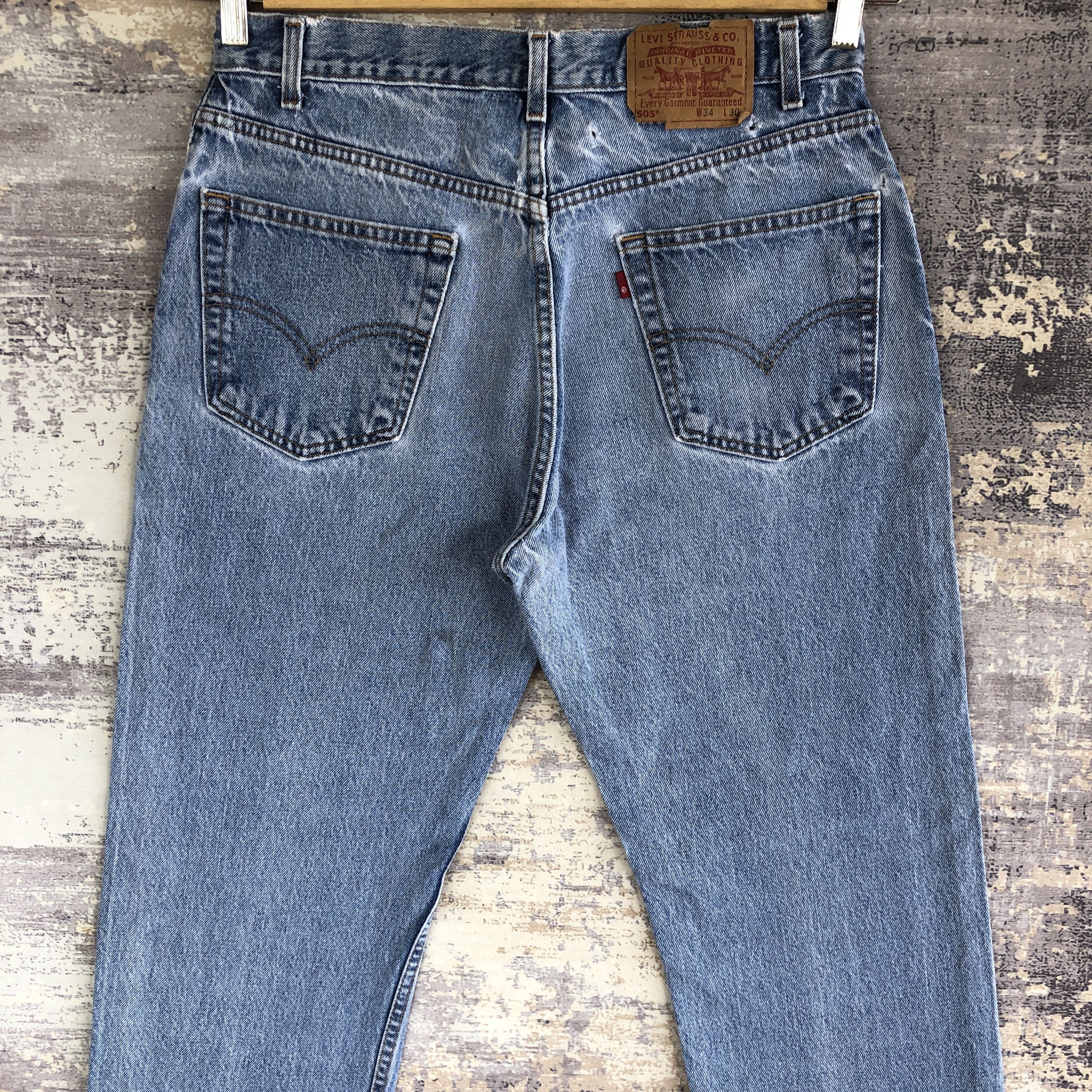 Levi's × Vintage Vintage Sun Faded Levi's Jeans Levis 505 Distressed Denim Size US 30 / EU 46 - 4 Thumbnail