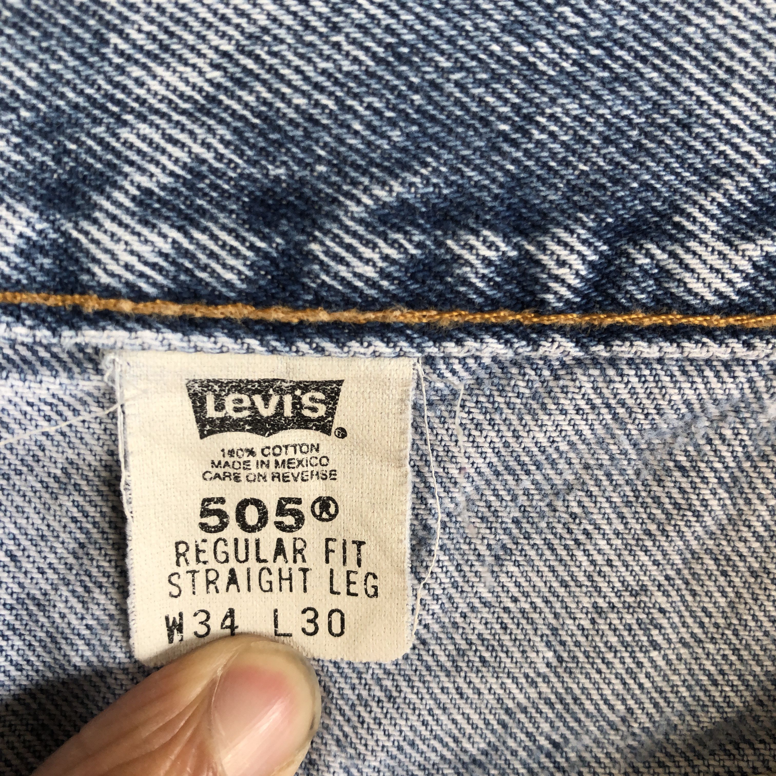 Levi's × Vintage Vintage Sun Faded Levi's Jeans Levis 505 Distressed Denim Size US 30 / EU 46 - 9 Thumbnail