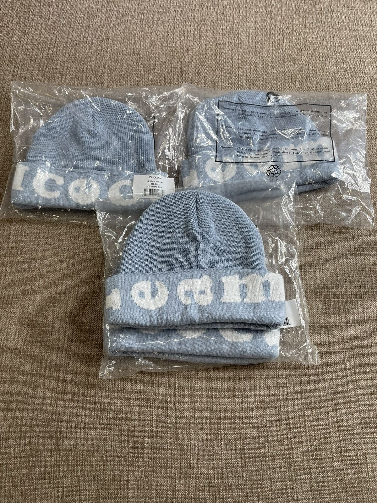 Icecream Ice Cream Beanie (Celestial Blue) Size ONE SIZE - 1 Thumbnail