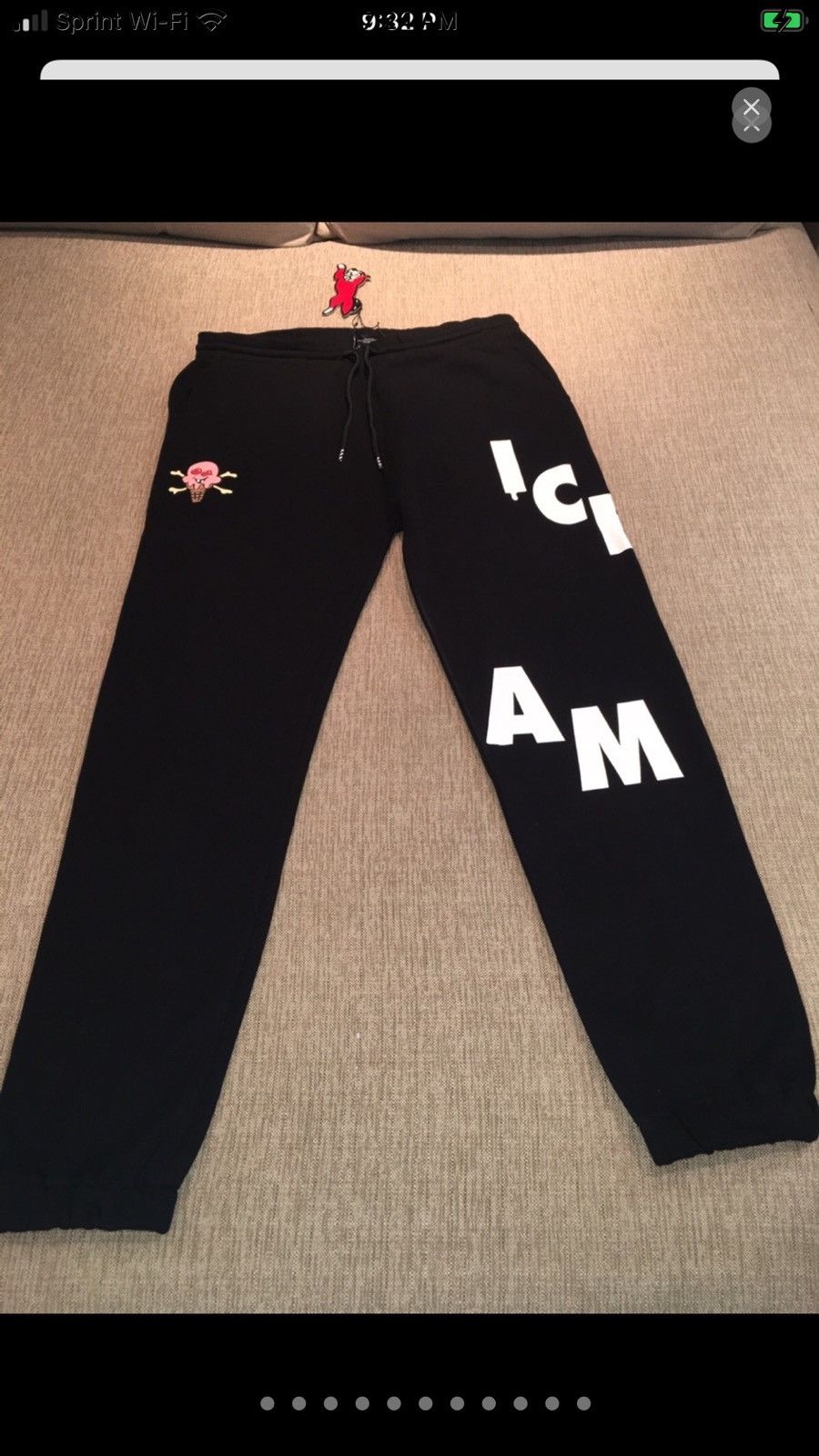 image of Icecream Ice Cream Brain Joggers - (Size Xl) in Black, Men's (Size 36)