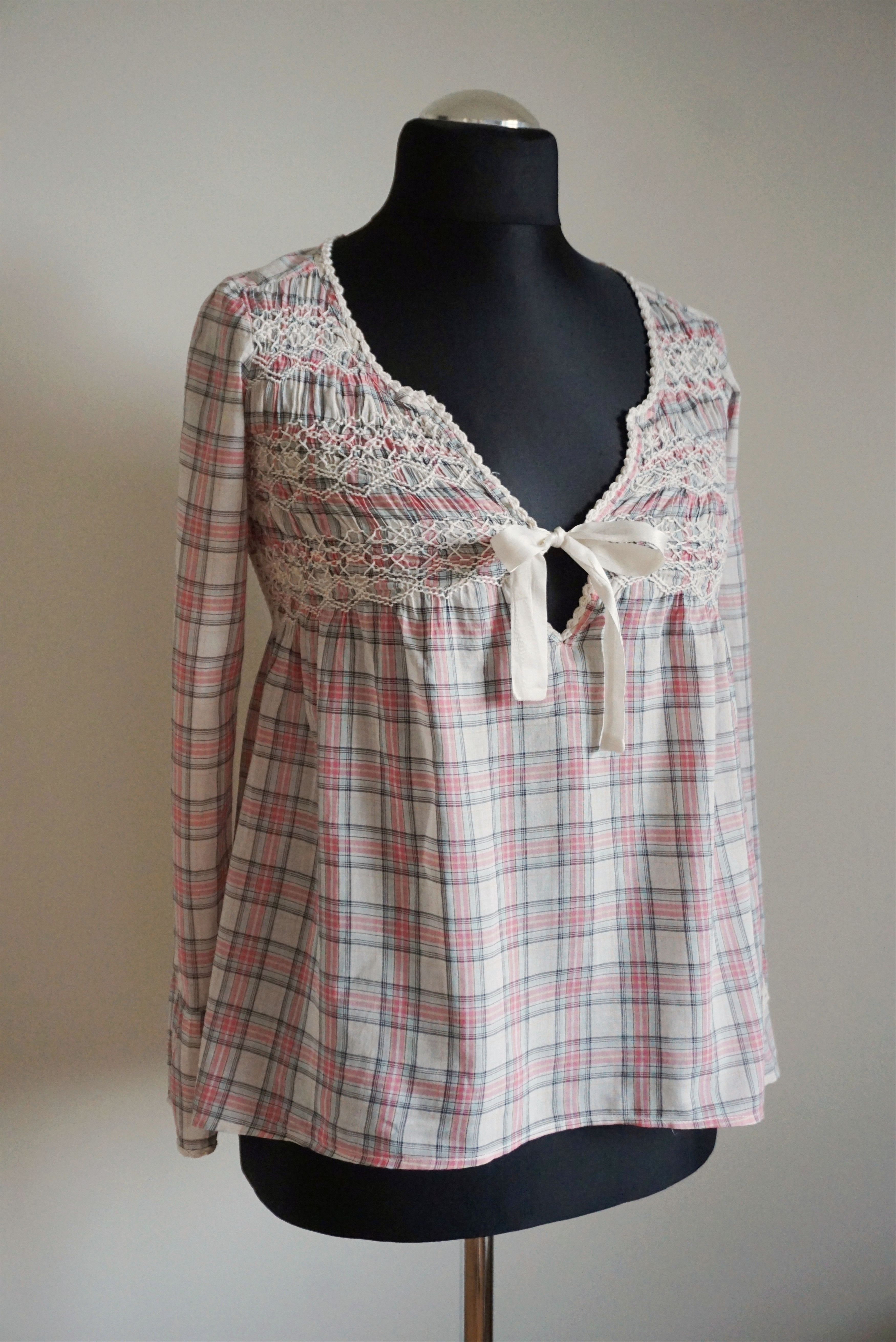 Odd Molly Womens Odd Molly 0 XS US 0/2 shirt blouse tunic checked lace Size XS / US 0-2 / IT 36-38 - 2 Thumbnail
