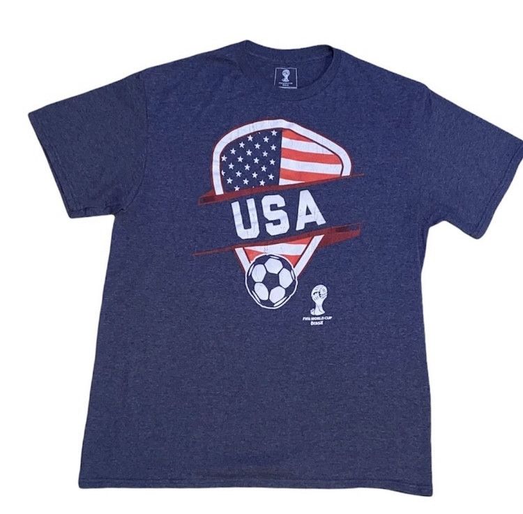 Other 🏁 FIFA 2014 World Cup Brasil Team USA T-Shirt 🏁 Size US M / EU 48-50 / 2 - 1 Thumbnail