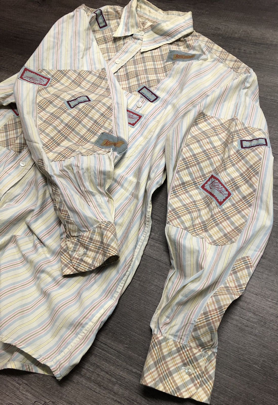 Karl Helmut × Vintage Vintage Karl Helmut Patches Long Sleeve Shirt Size XXL / US 16-18 / IT 52-54 - 19 Thumbnail