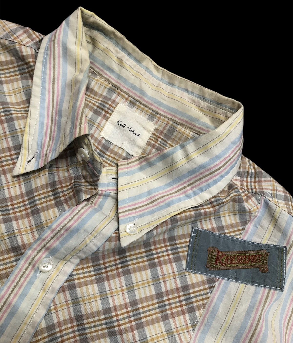 Karl Helmut × Vintage Vintage Karl Helmut Patches Long Sleeve Shirt Size XXL / US 16-18 / IT 52-54 - 8 Thumbnail