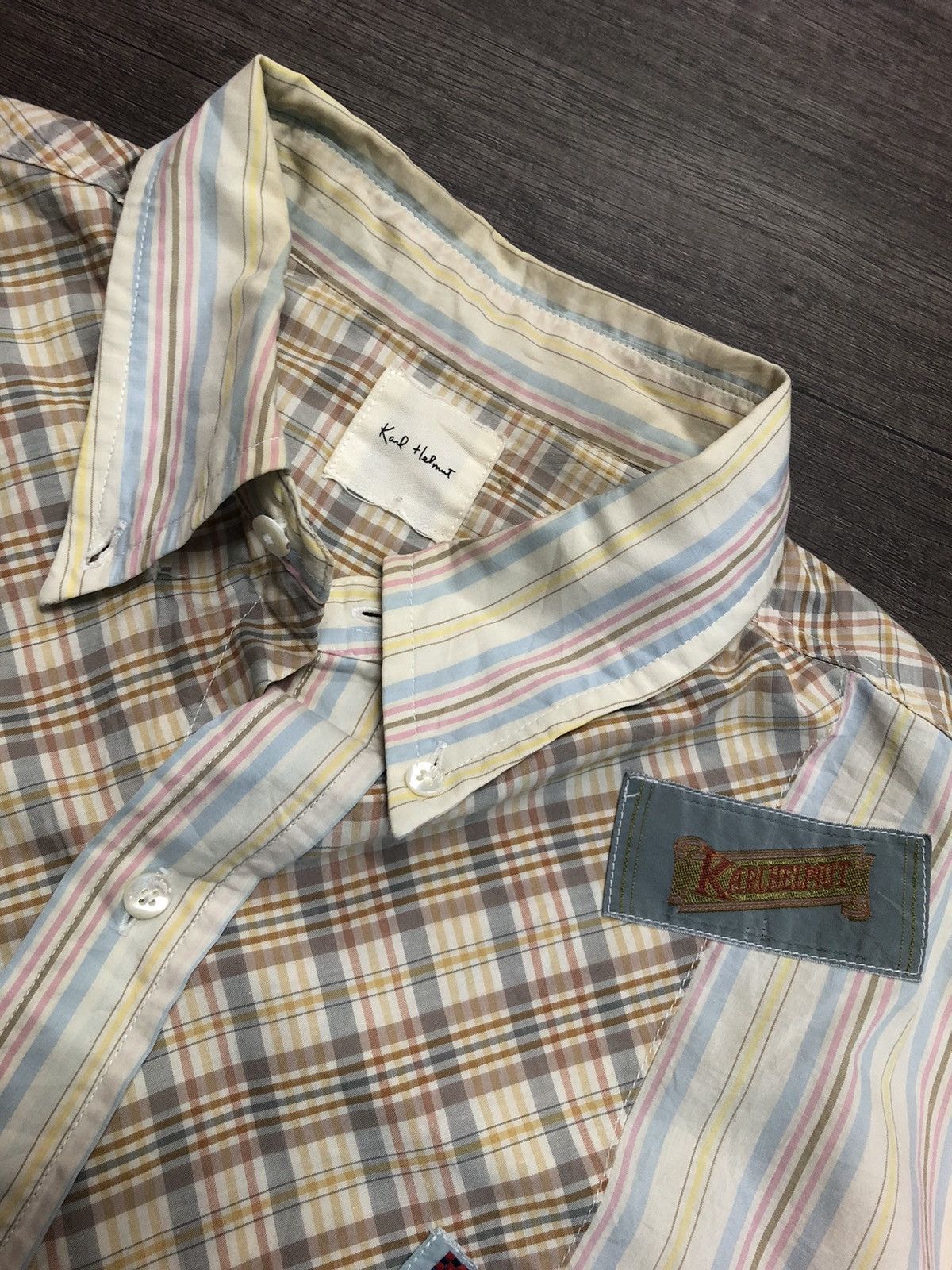Karl Helmut × Vintage Vintage Karl Helmut Patches Long Sleeve Shirt Size XXL / US 16-18 / IT 52-54 - 20 Thumbnail