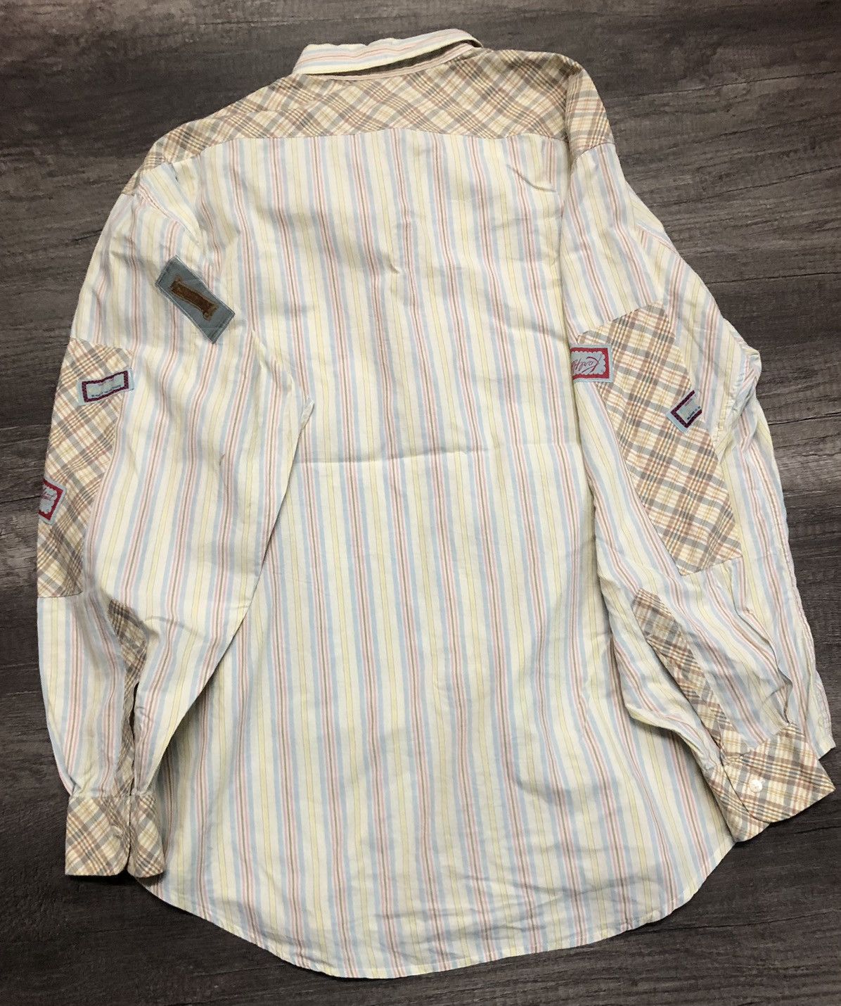 Karl Helmut × Vintage Vintage Karl Helmut Patches Long Sleeve Shirt Size XXL / US 16-18 / IT 52-54 - 2 Thumbnail
