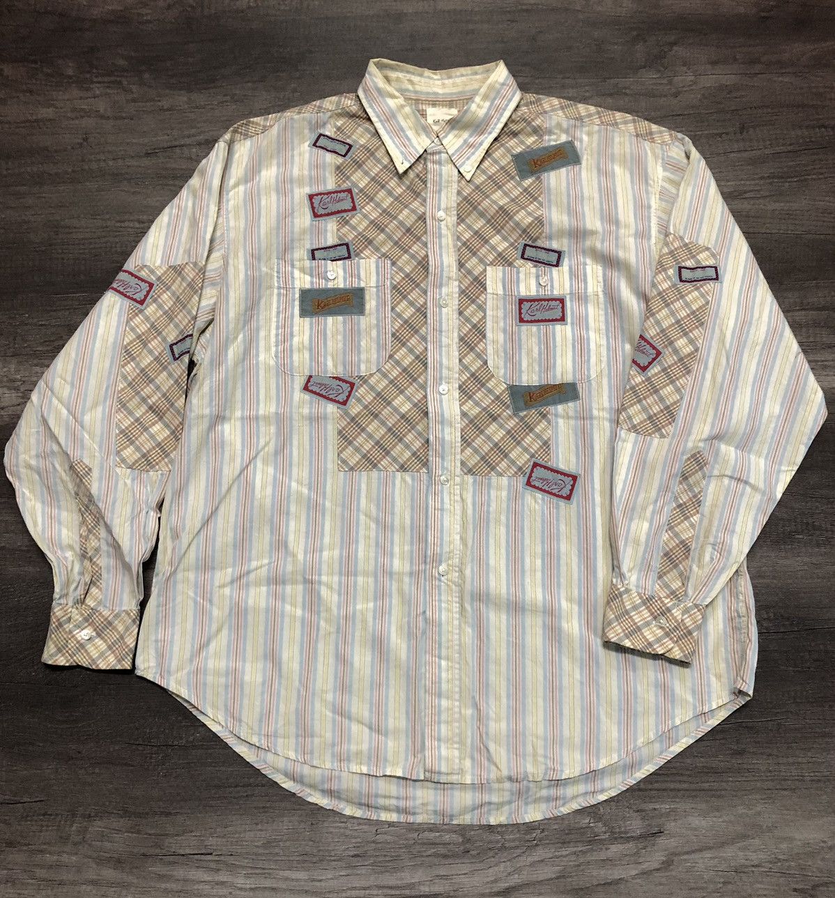Karl Helmut × Vintage Vintage Karl Helmut Patches Long Sleeve Shirt Size XXL / US 16-18 / IT 52-54 - 11 Thumbnail