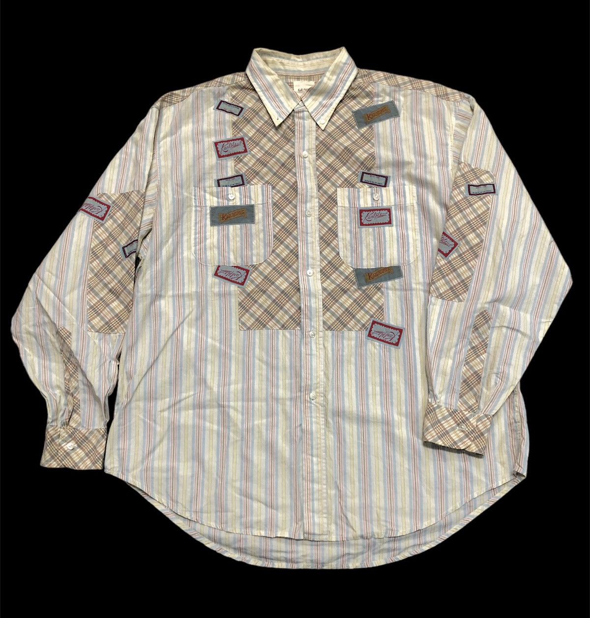 Karl Helmut × Vintage Vintage Karl Helmut Patches Long Sleeve Shirt Size XXL / US 16-18 / IT 52-54 - 9 Thumbnail