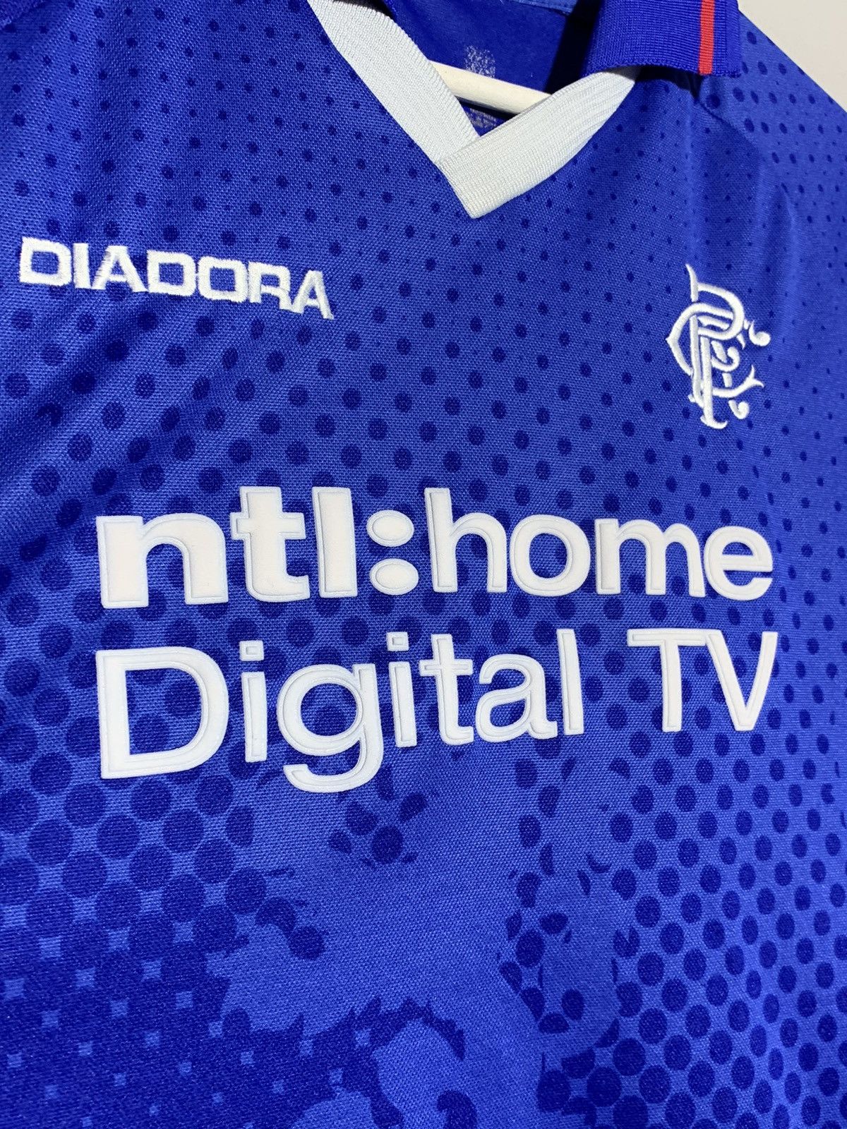 Diadora × Vintage Rangers 2003/04 Diadora Vintage Football Y2k Shirt Size US L / EU 52-54 / 3 - 3 Thumbnail