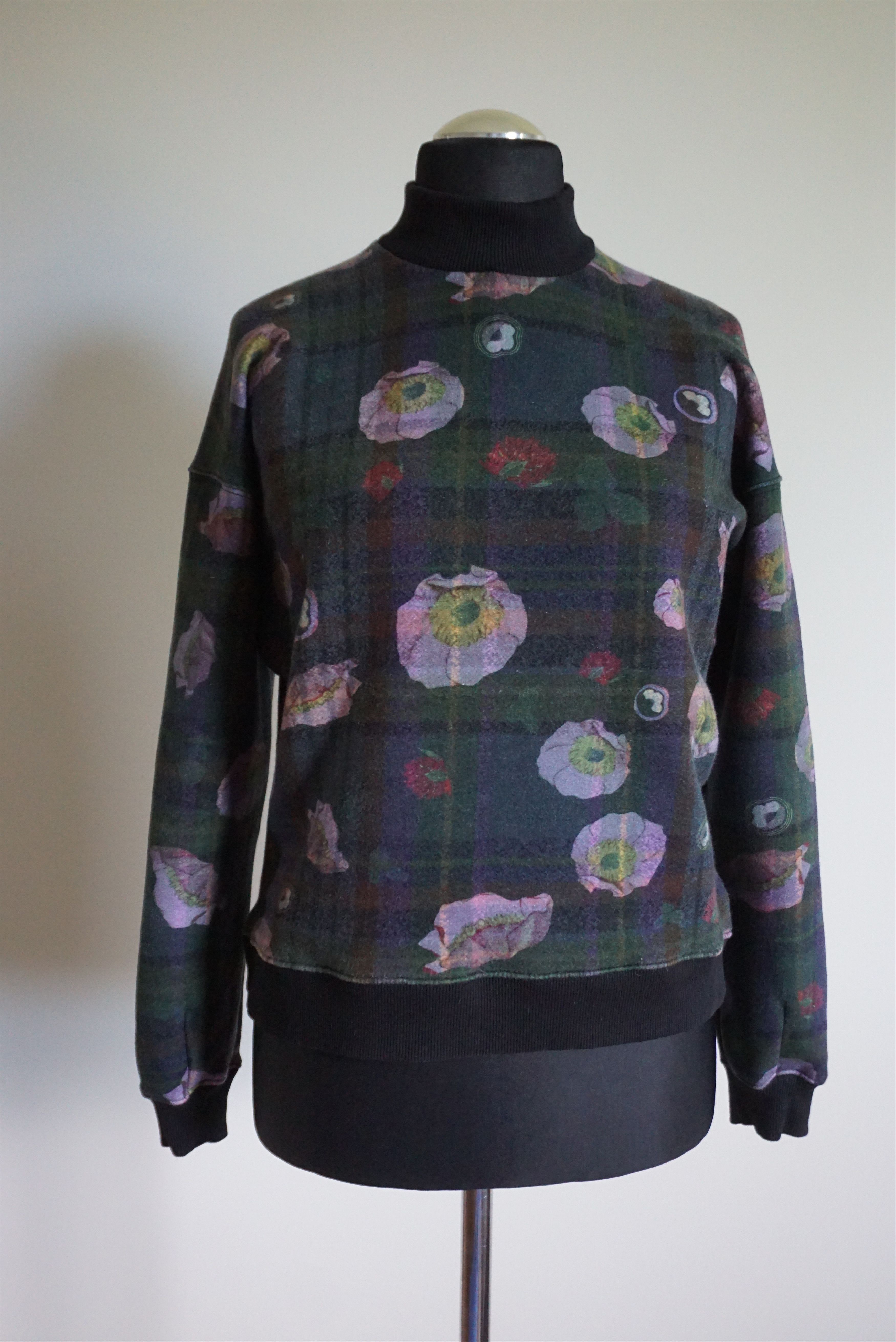 Holzweiler Womens Holzweiler S Small floral fleece sweatshirt top Size S / US 4 / IT 40 - 6 Thumbnail