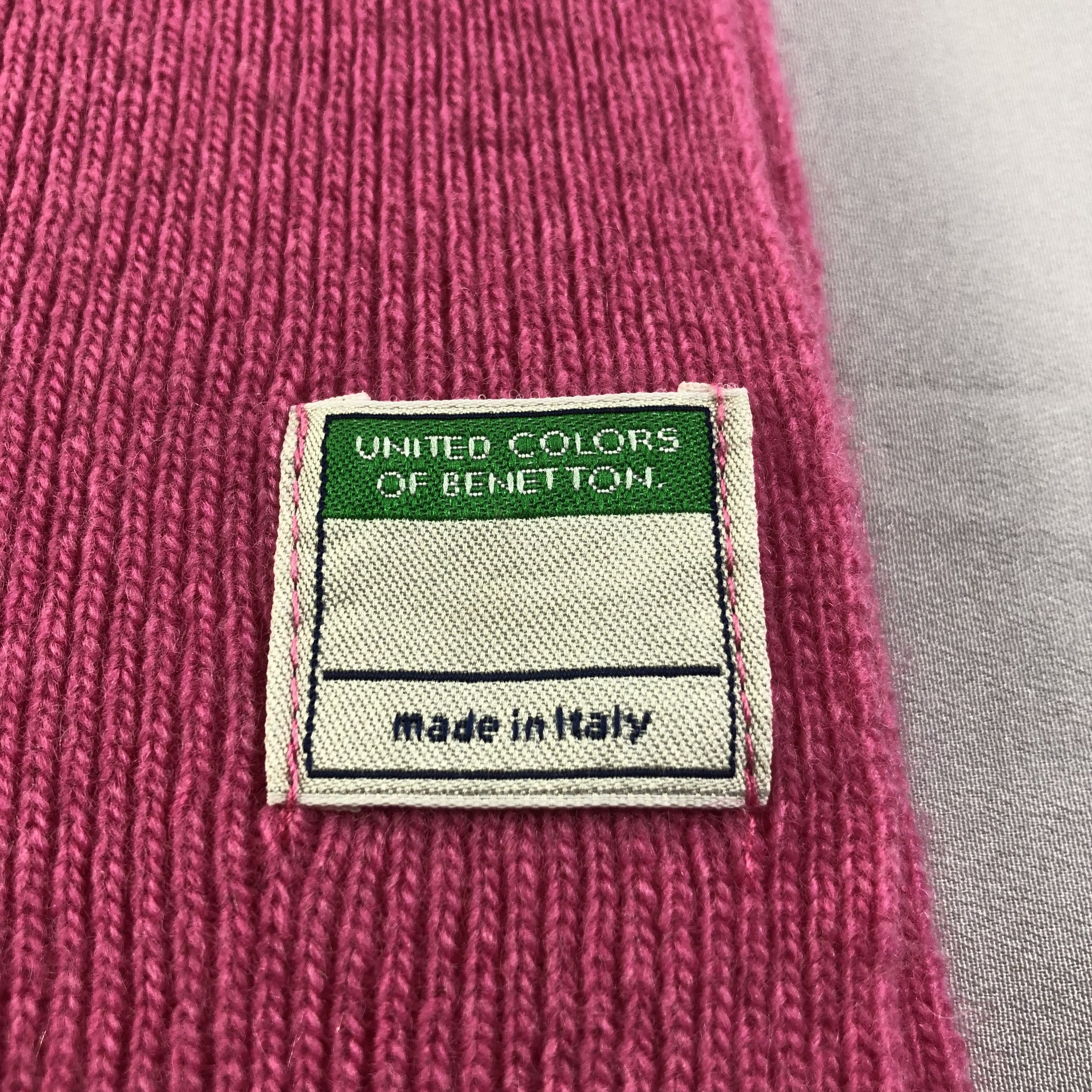 United Colors Of Benetton United Colors of Benetton Pink Wool Scarf Muffler V1412 Size ONE SIZE - 3 Thumbnail