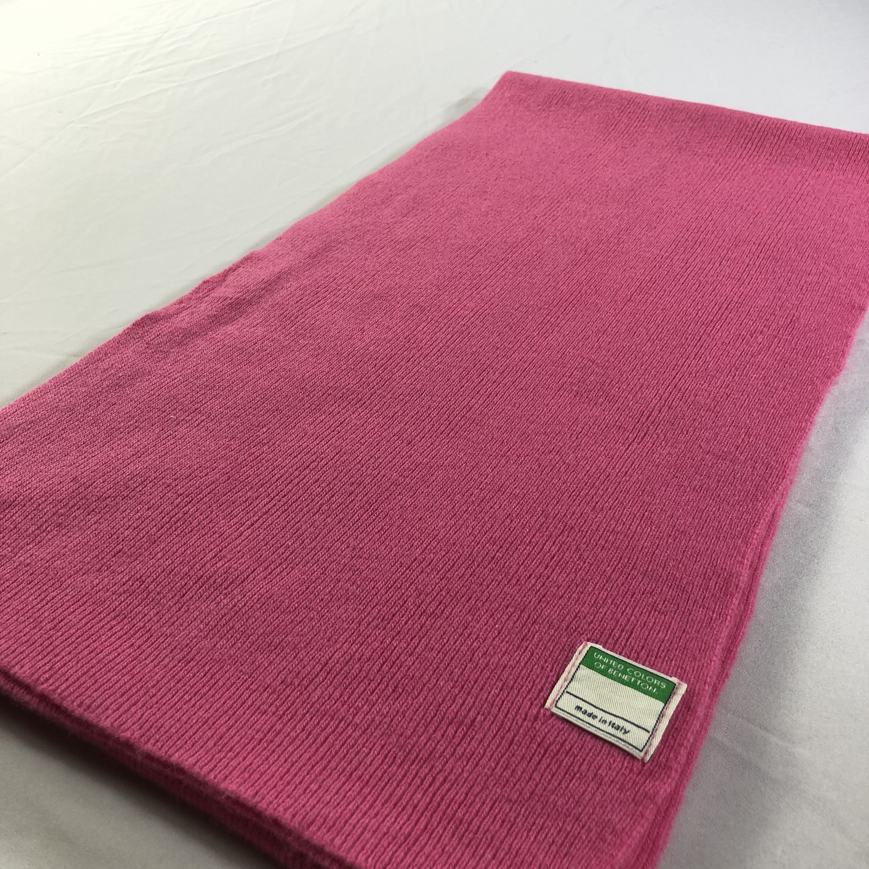United Colors Of Benetton United Colors of Benetton Pink Wool Scarf Muffler V1412 Size ONE SIZE - 2 Thumbnail