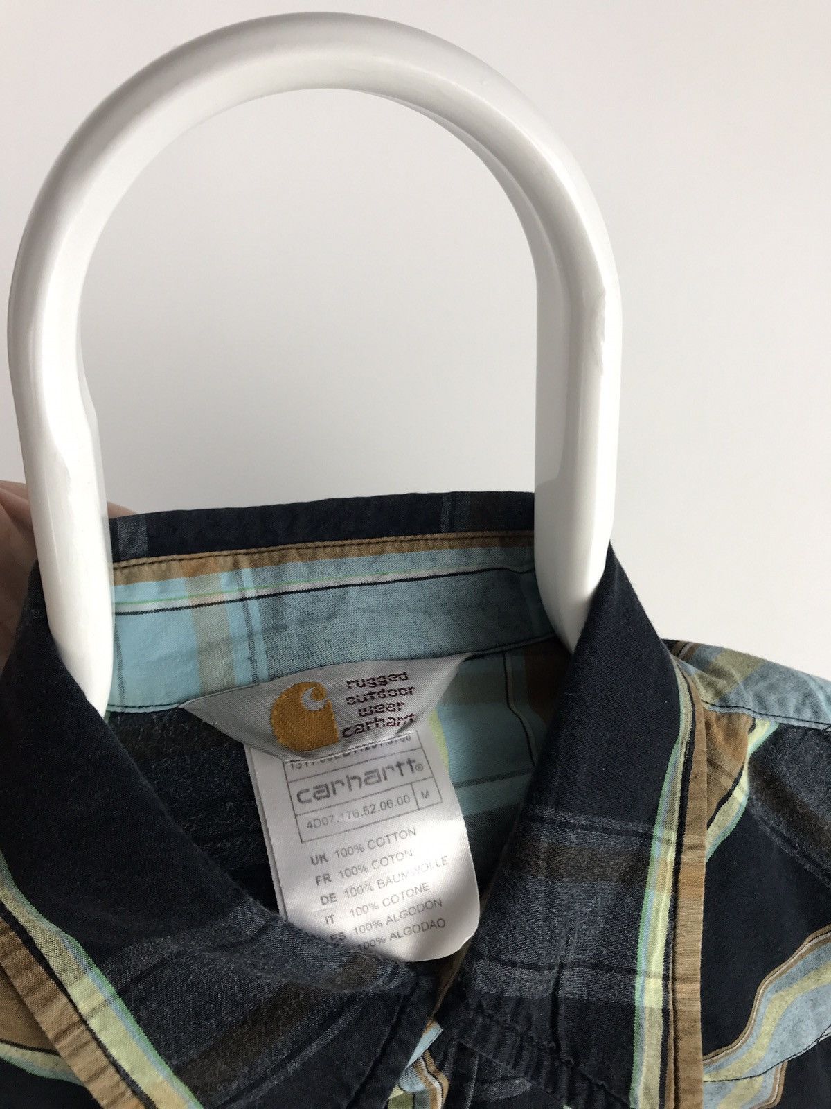 Carhartt × Vintage Vintage Carhartt Checkered Long Sleeve Shirt Western Style Size US M / EU 48-50 / 2 - 3 Thumbnail