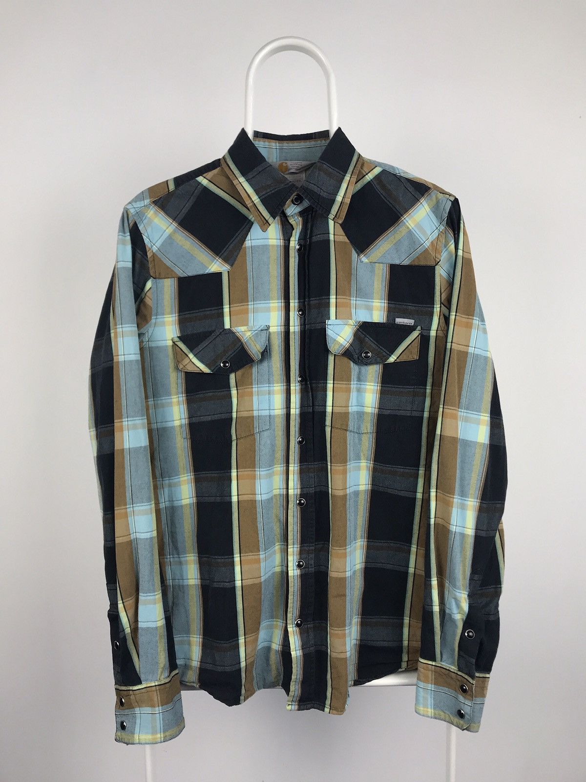 Carhartt × Vintage Vintage Carhartt Checkered Long Sleeve Shirt Western Style Size US M / EU 48-50 / 2 - 1 Thumbnail