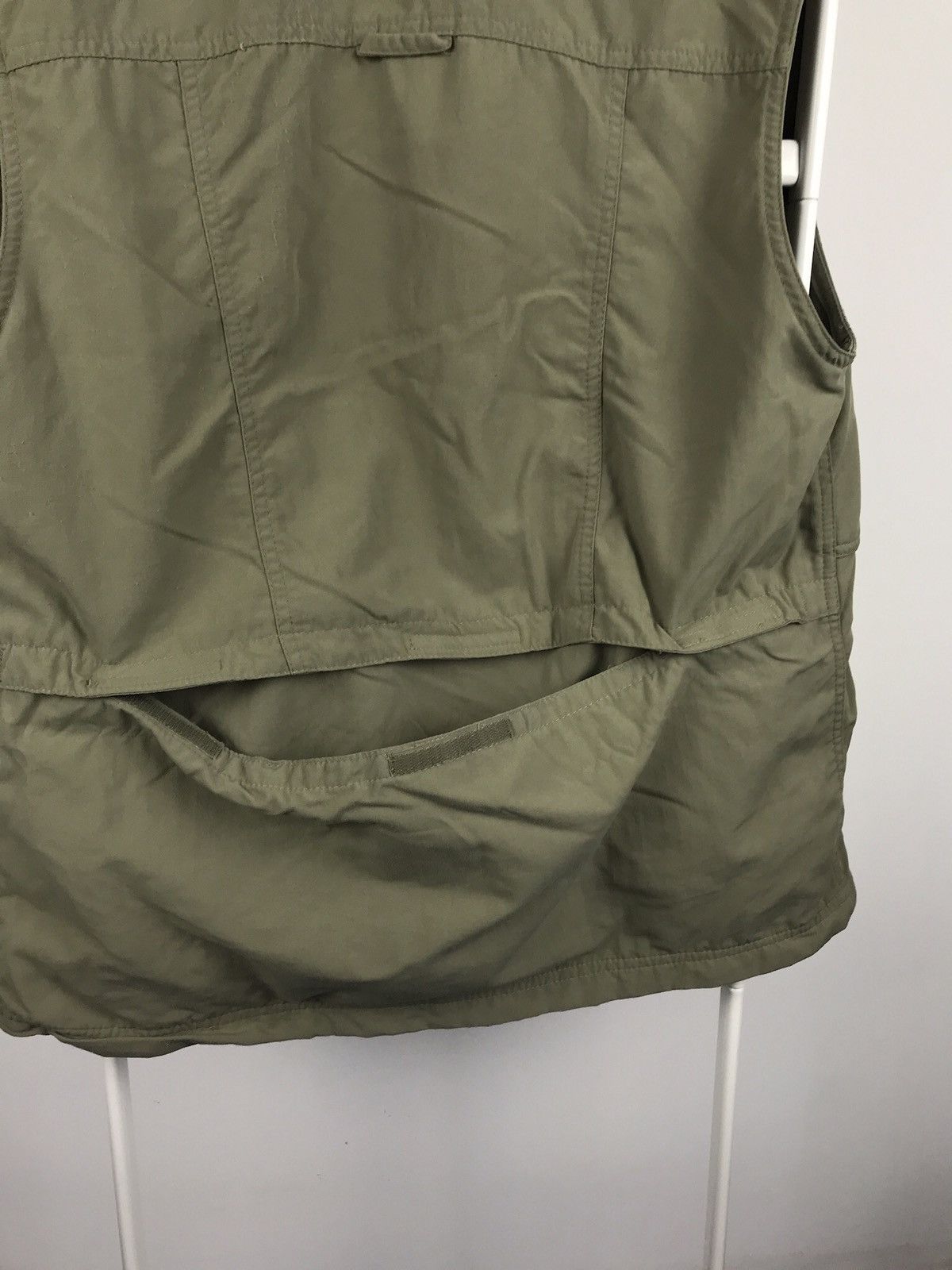 90s Y2K Vintage Fishing Vest Outdoor Cargo Full Zip Size XL Womens Beige  Casual 