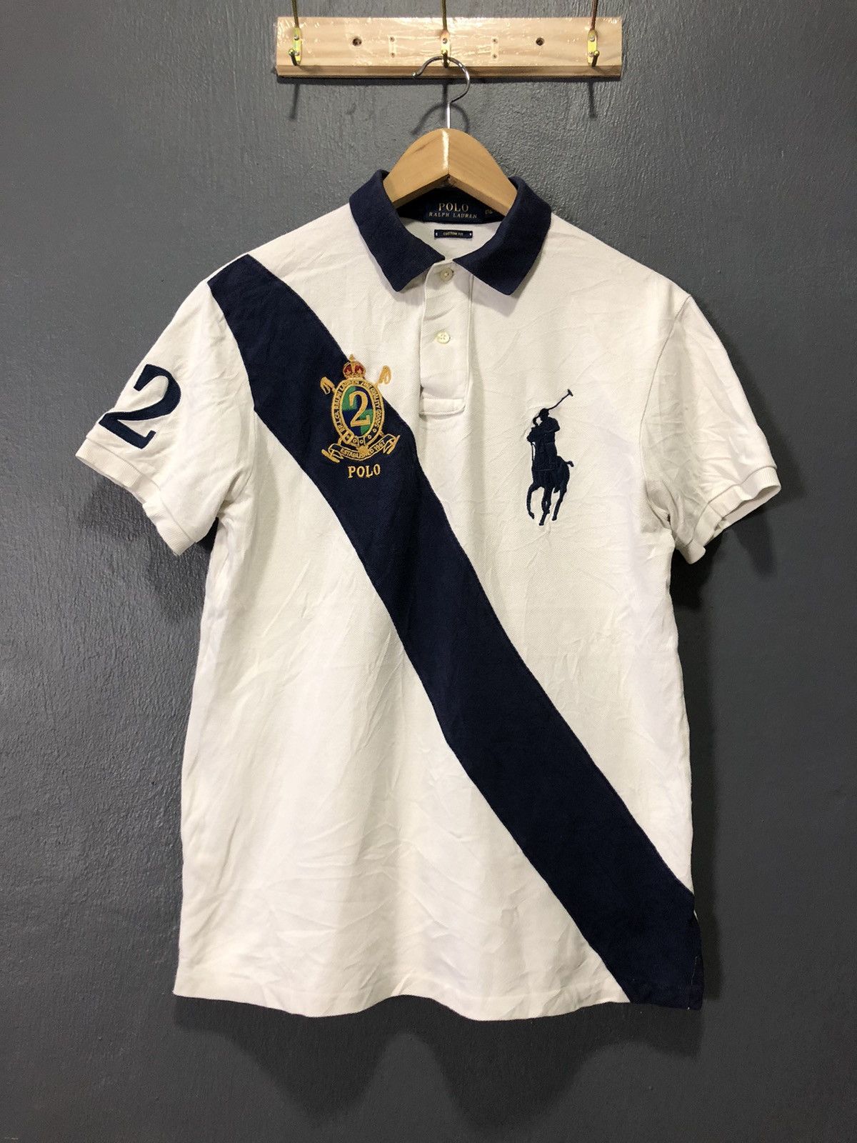 Polo Ralph Lauren × Vintage VINTAGE POLO RALPH LAURENT CUSTOM FIT POLO SHIRT Size US S / EU 44-46 / 1 - 1 Thumbnail