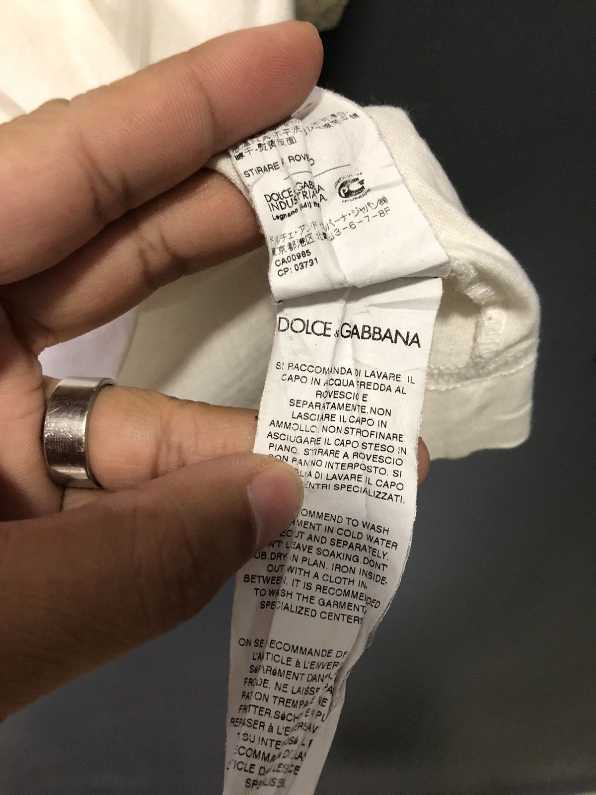 Dolce & Gabbana × Vintage VINTAGE DOLCE & GABBANA V NECK PLAIN SHIRT Size US S / EU 44-46 / 1 - 4 Thumbnail