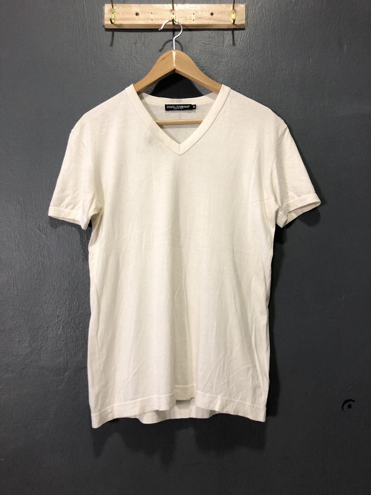 Dolce & Gabbana × Vintage VINTAGE DOLCE & GABBANA V NECK PLAIN SHIRT Size US S / EU 44-46 / 1 - 1 Thumbnail