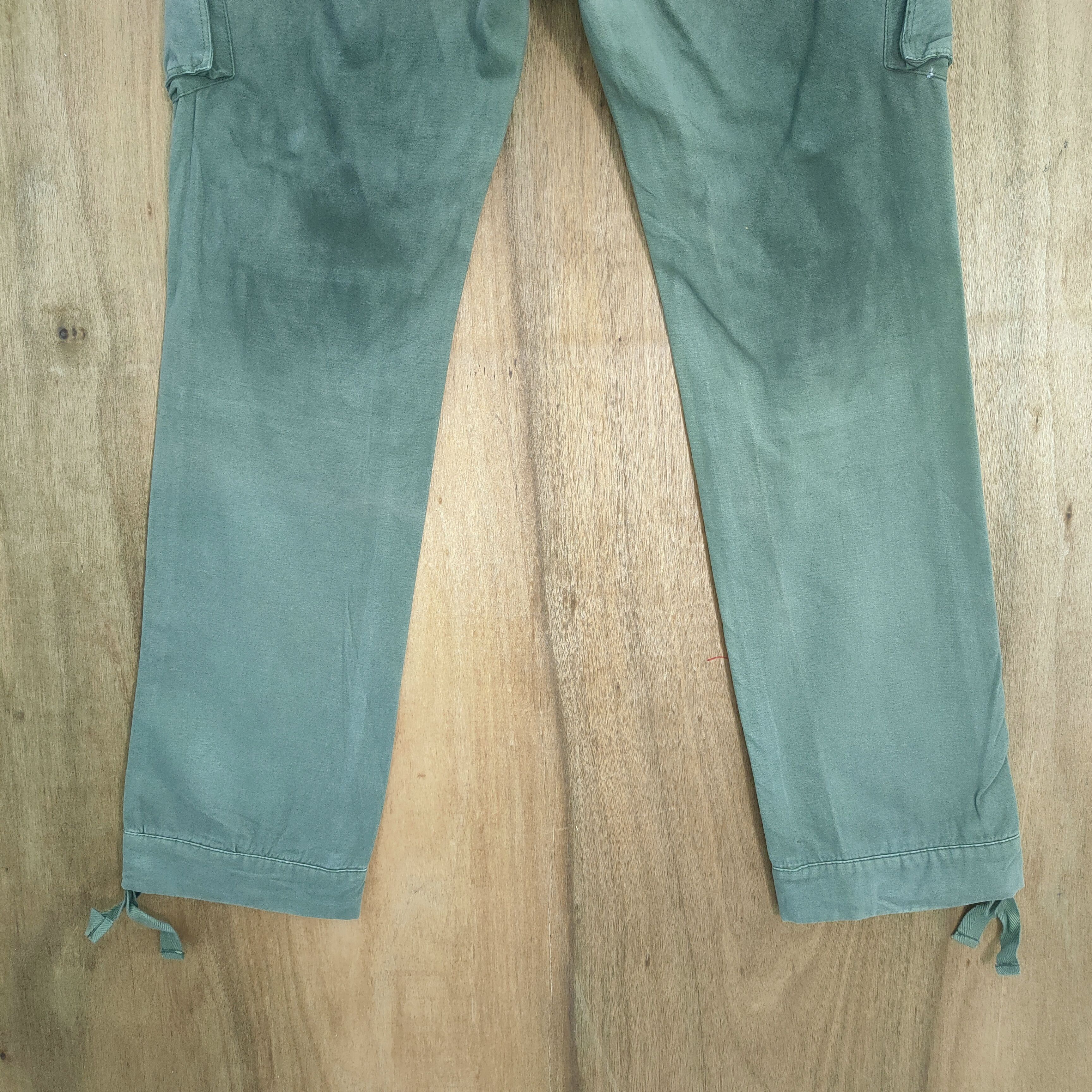 Japanese Brand RUSTY 💥 290125 HOMME GREEN FADED CARGO PANTS Size US 30 / EU 46 - 9 Thumbnail