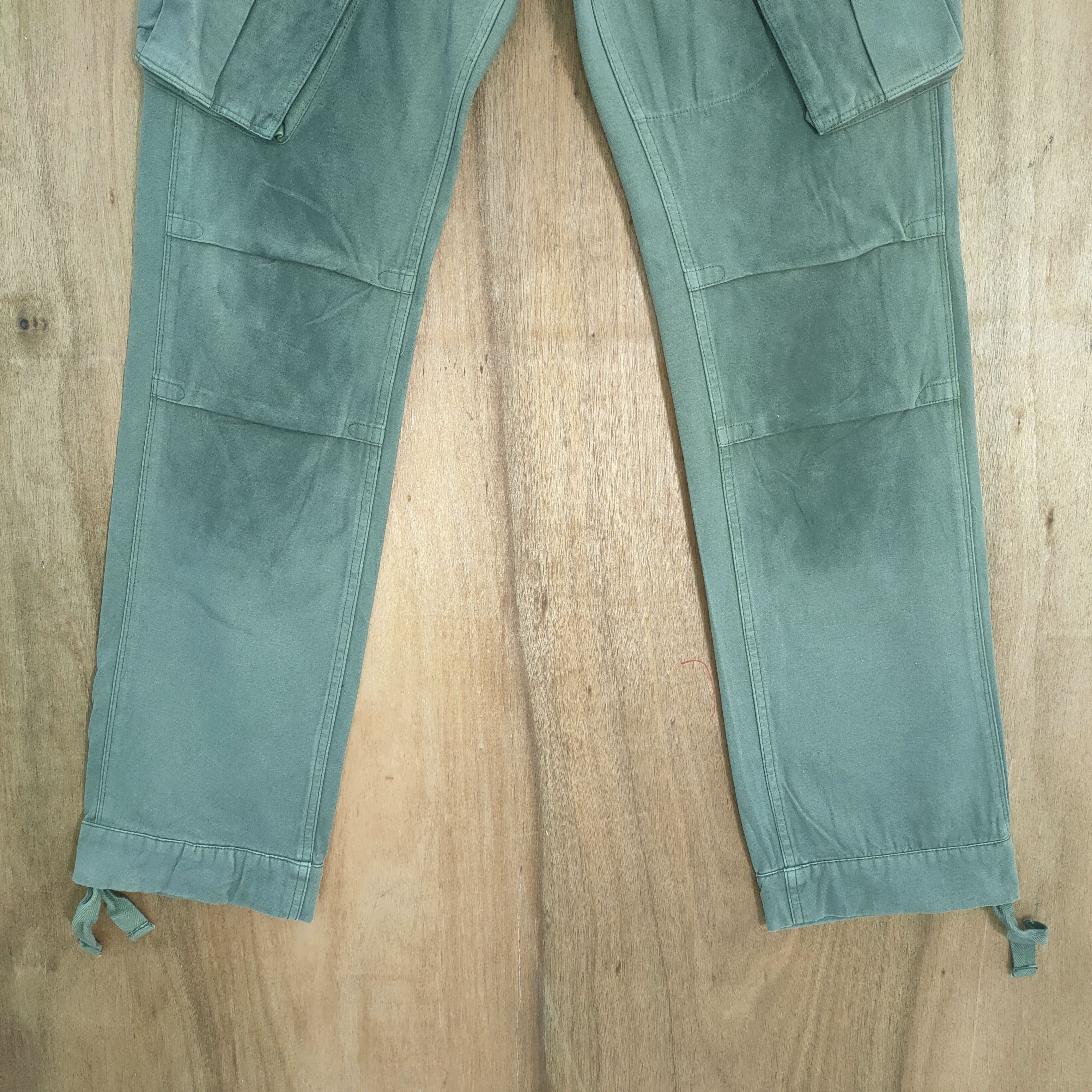 Japanese Brand RUSTY 💥 290125 HOMME GREEN FADED CARGO PANTS Size US 30 / EU 46 - 3 Thumbnail