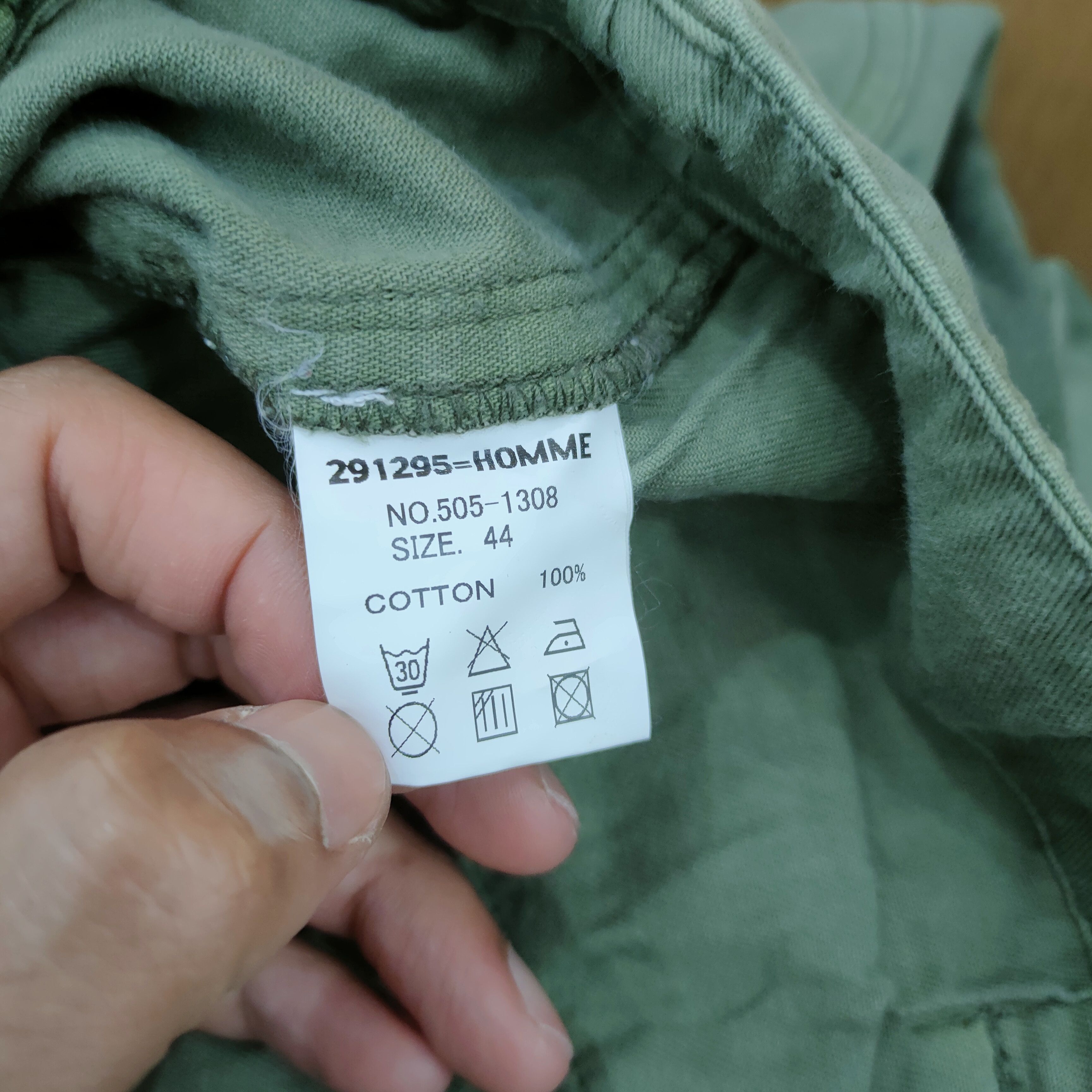 Japanese Brand RUSTY 💥 290125 HOMME GREEN FADED CARGO PANTS Size US 30 / EU 46 - 13 Thumbnail