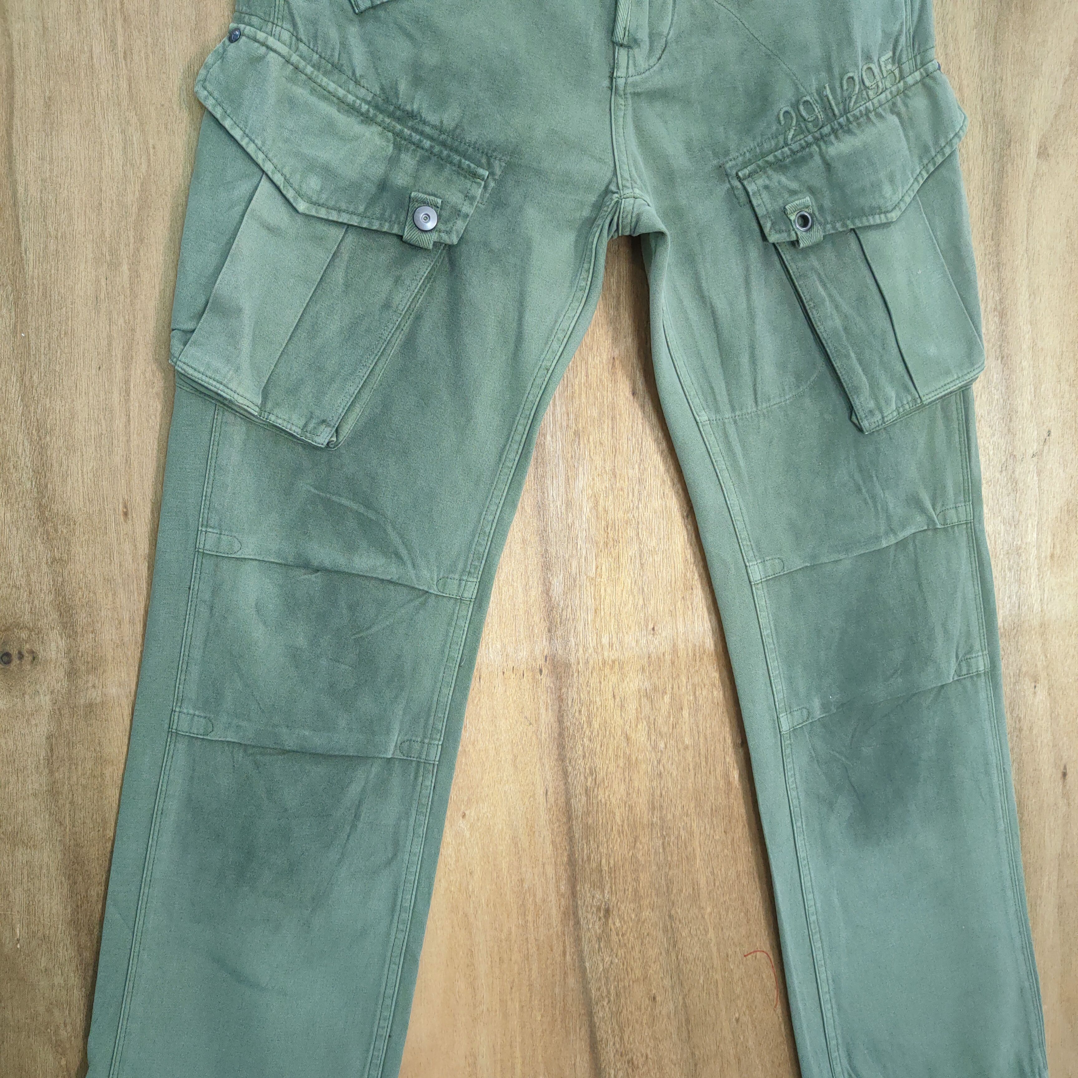 Japanese Brand RUSTY 💥 290125 HOMME GREEN FADED CARGO PANTS Size US 30 / EU 46 - 6 Thumbnail