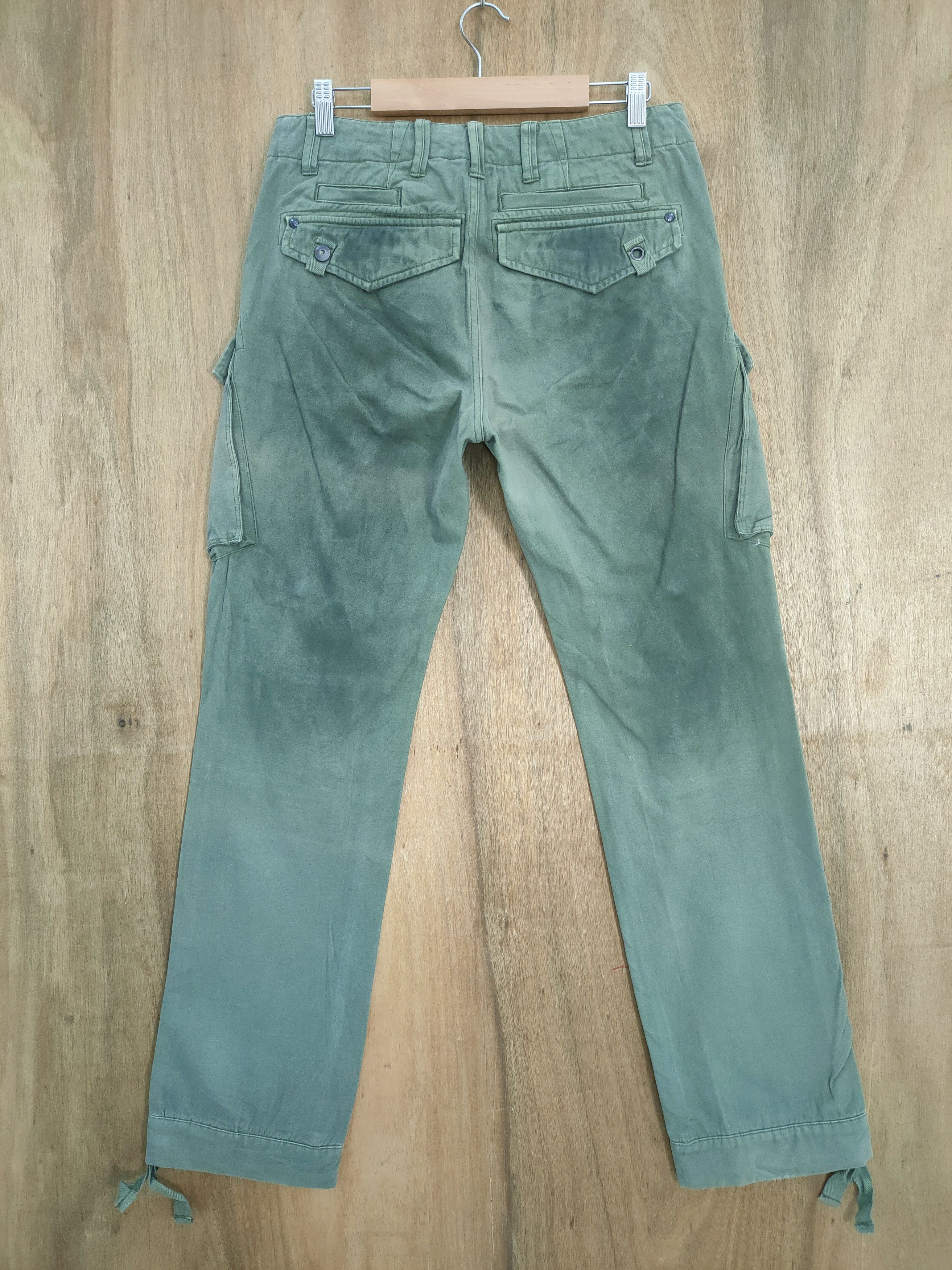 Japanese Brand RUSTY 💥 290125 HOMME GREEN FADED CARGO PANTS Size US 30 / EU 46 - 7 Thumbnail