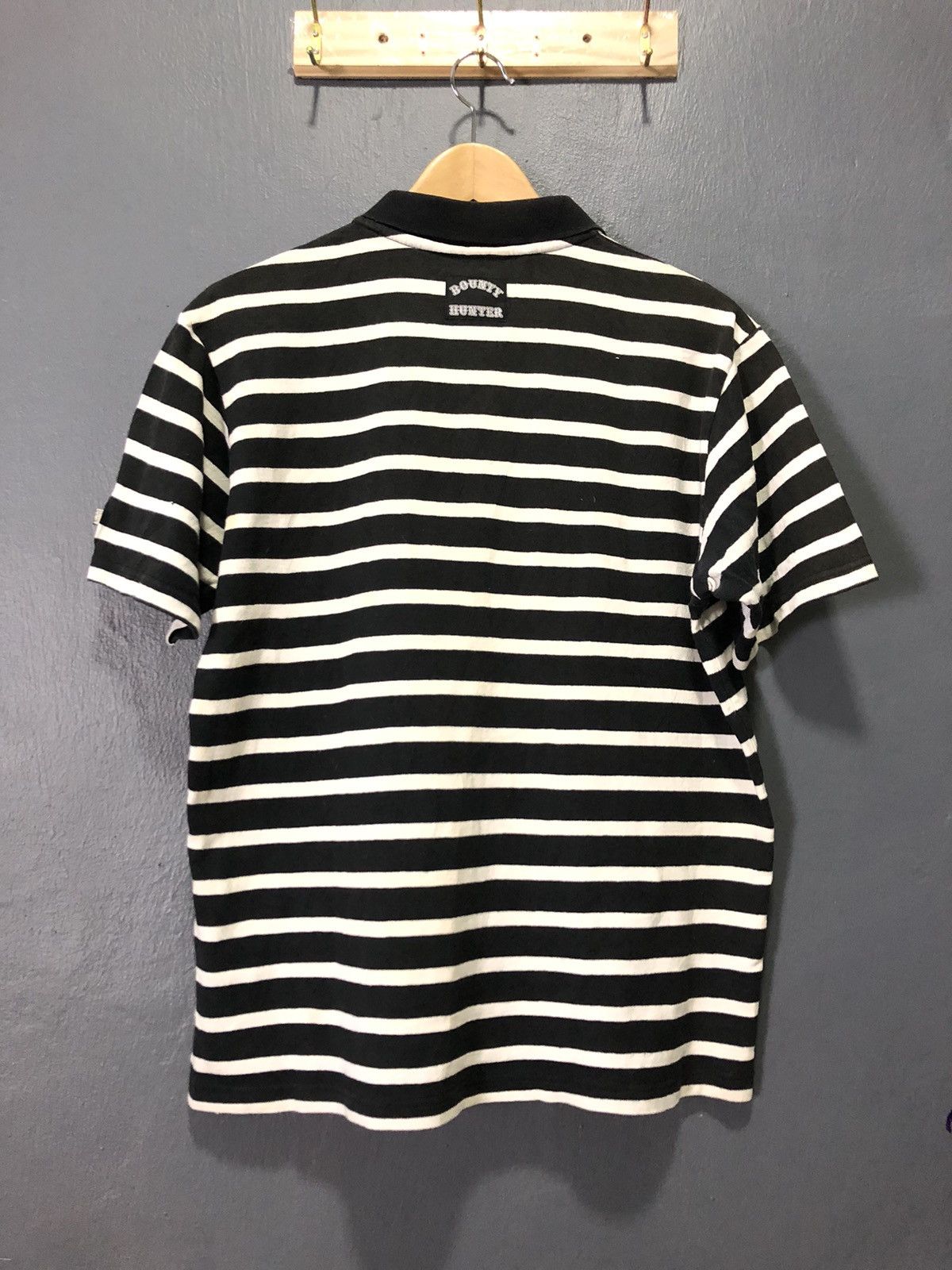 Bounty Hunter × Japanese Brand × Vintage VINTAGE BOUNTY HUNTER DISTRESSED STRIPE POLO SHIRT Size US M / EU 48-50 / 2 - 12 Thumbnail