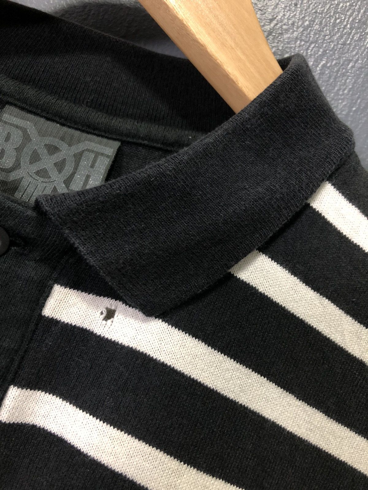 Bounty Hunter × Japanese Brand × Vintage VINTAGE BOUNTY HUNTER DISTRESSED STRIPE POLO SHIRT Size US M / EU 48-50 / 2 - 5 Thumbnail