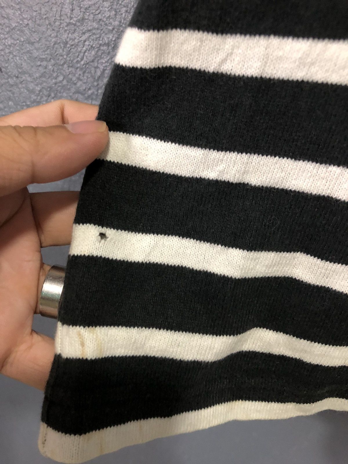 Bounty Hunter × Japanese Brand × Vintage VINTAGE BOUNTY HUNTER DISTRESSED STRIPE POLO SHIRT Size US M / EU 48-50 / 2 - 6 Thumbnail