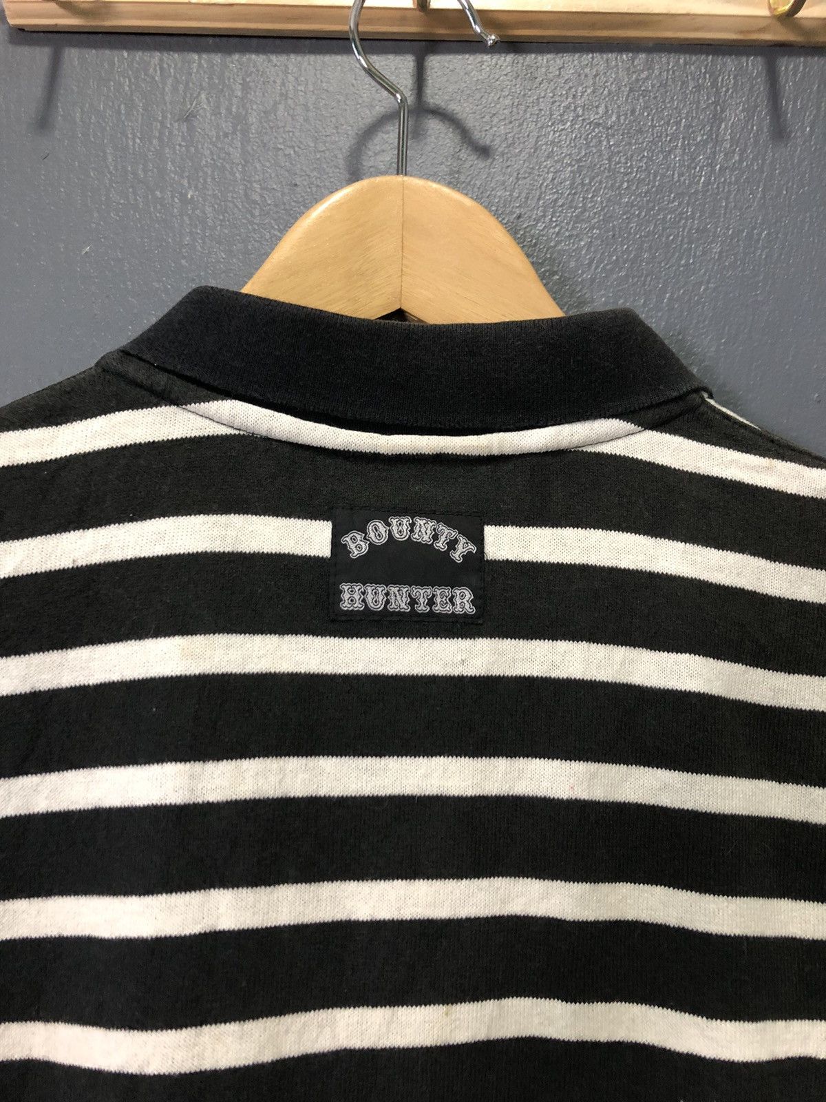 Bounty Hunter × Japanese Brand × Vintage VINTAGE BOUNTY HUNTER DISTRESSED STRIPE POLO SHIRT Size US M / EU 48-50 / 2 - 13 Thumbnail