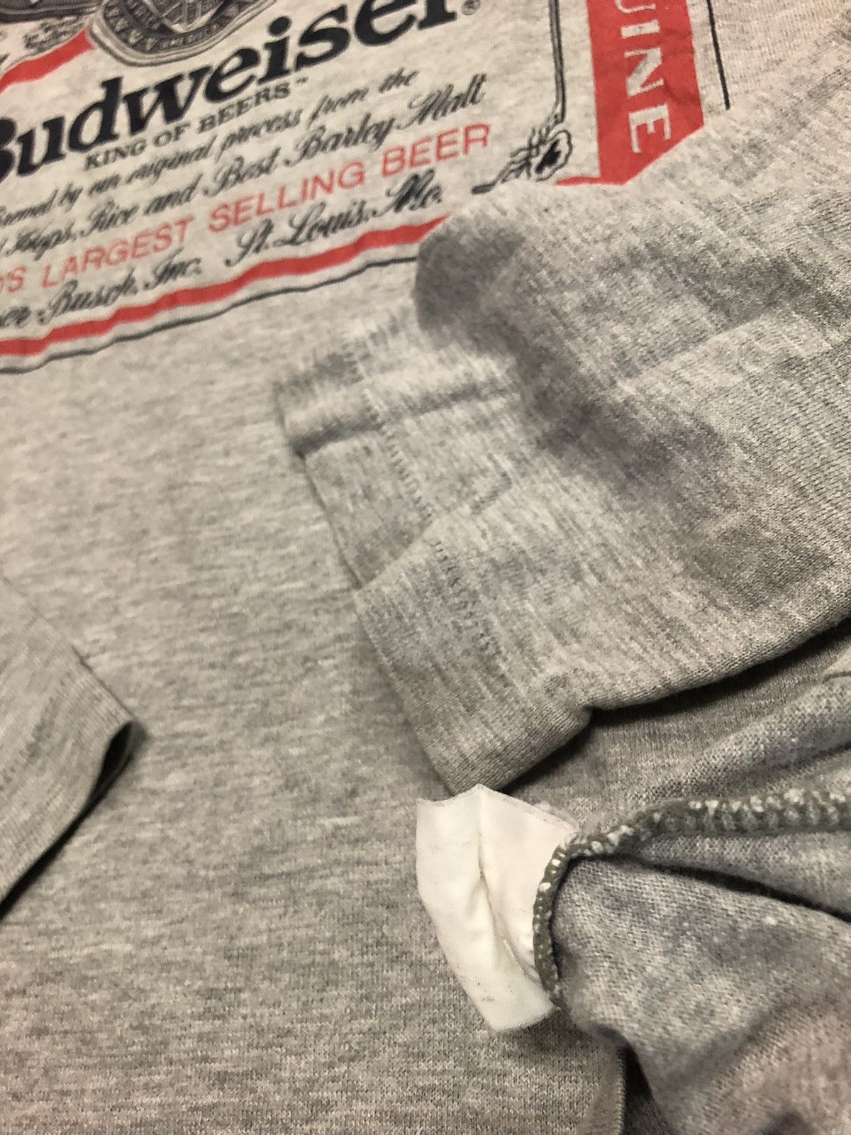 Budweiser × Vintage Vintage Budweiser King Of Beers Long Sleeve Size US L / EU 52-54 / 3 - 9 Thumbnail