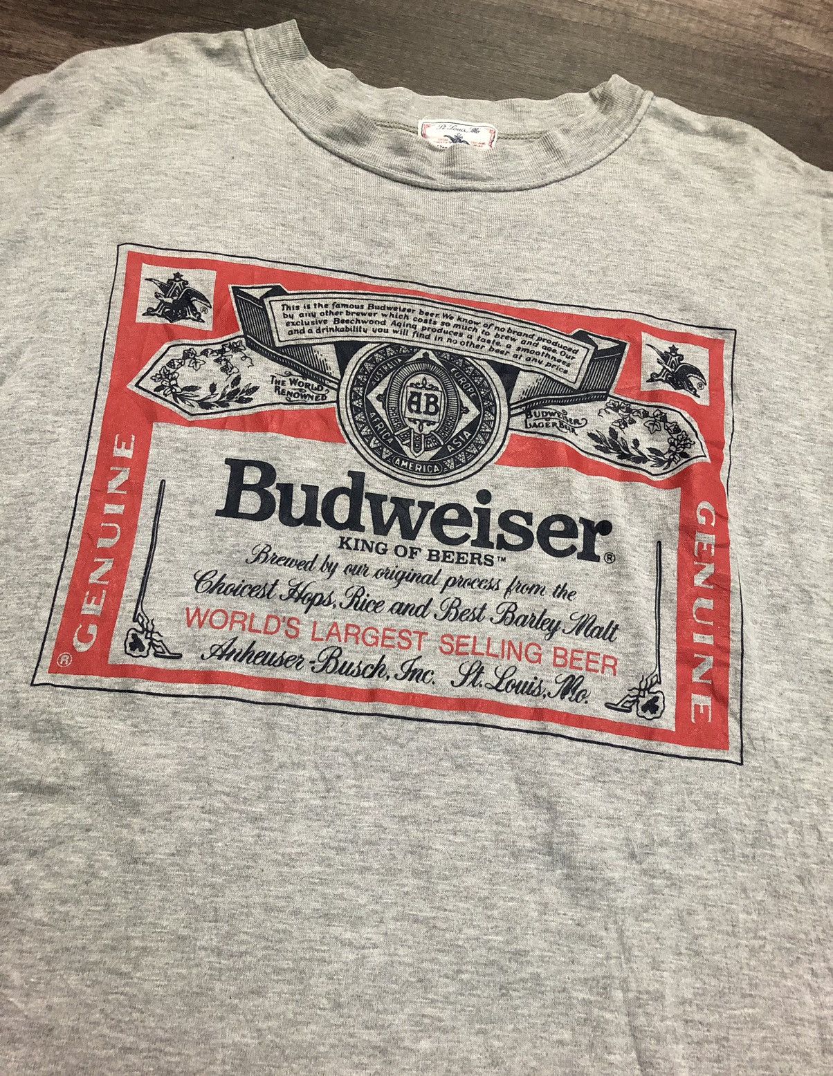 Budweiser × Vintage Vintage Budweiser King Of Beers Long Sleeve Size US L / EU 52-54 / 3 - 13 Thumbnail