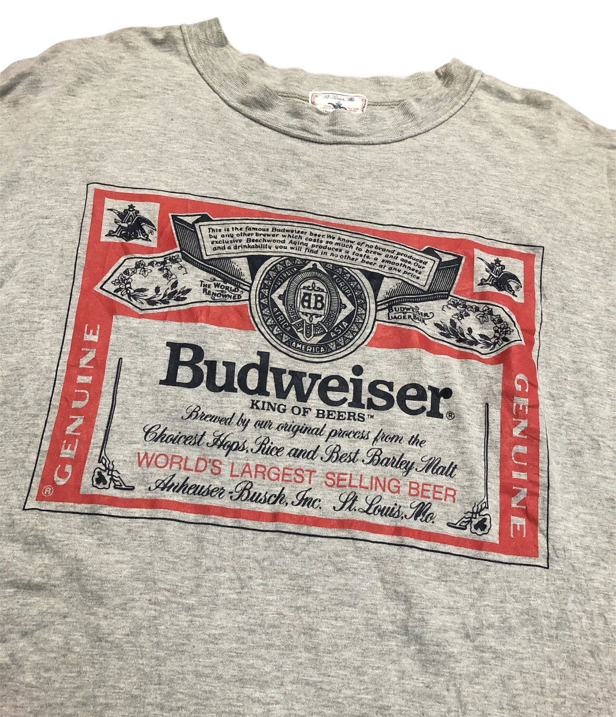 Budweiser × Vintage Vintage Budweiser King Of Beers Long Sleeve Size US L / EU 52-54 / 3 - 5 Thumbnail