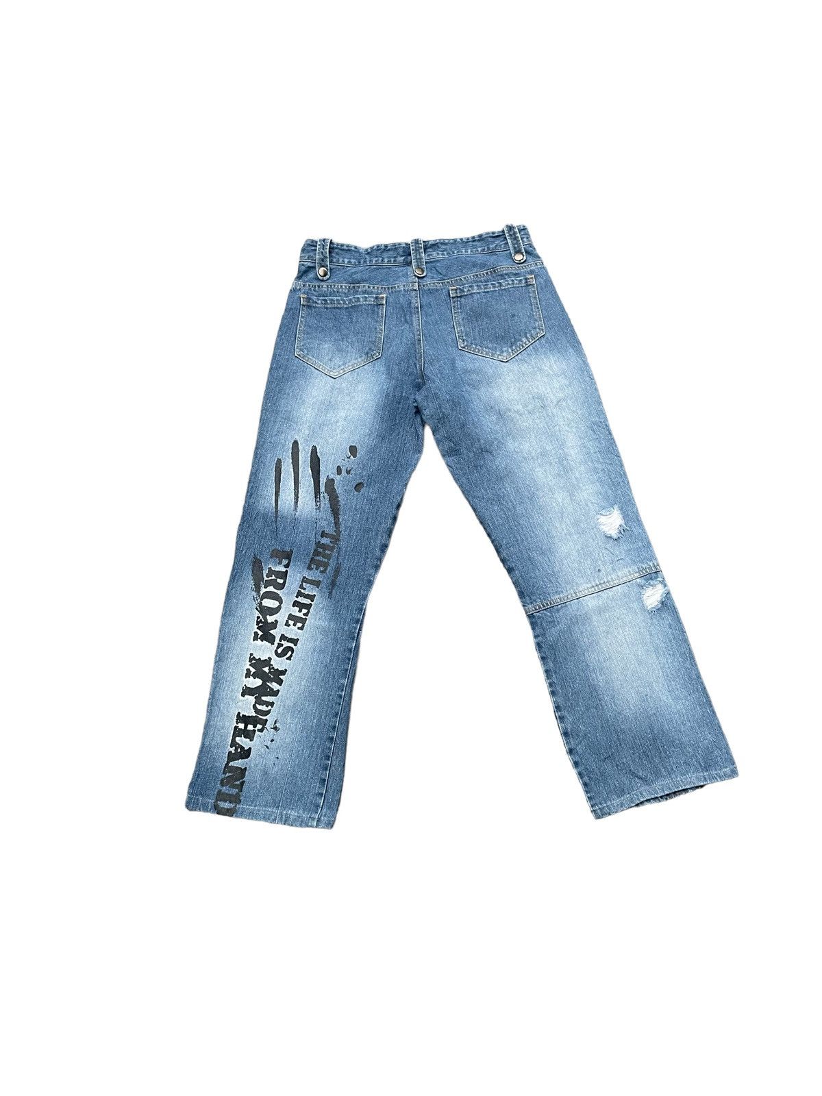 Japanese Brand Sex Pot Revenge Distresed Painted Denim Size US 32 / EU 48 - 8 Thumbnail