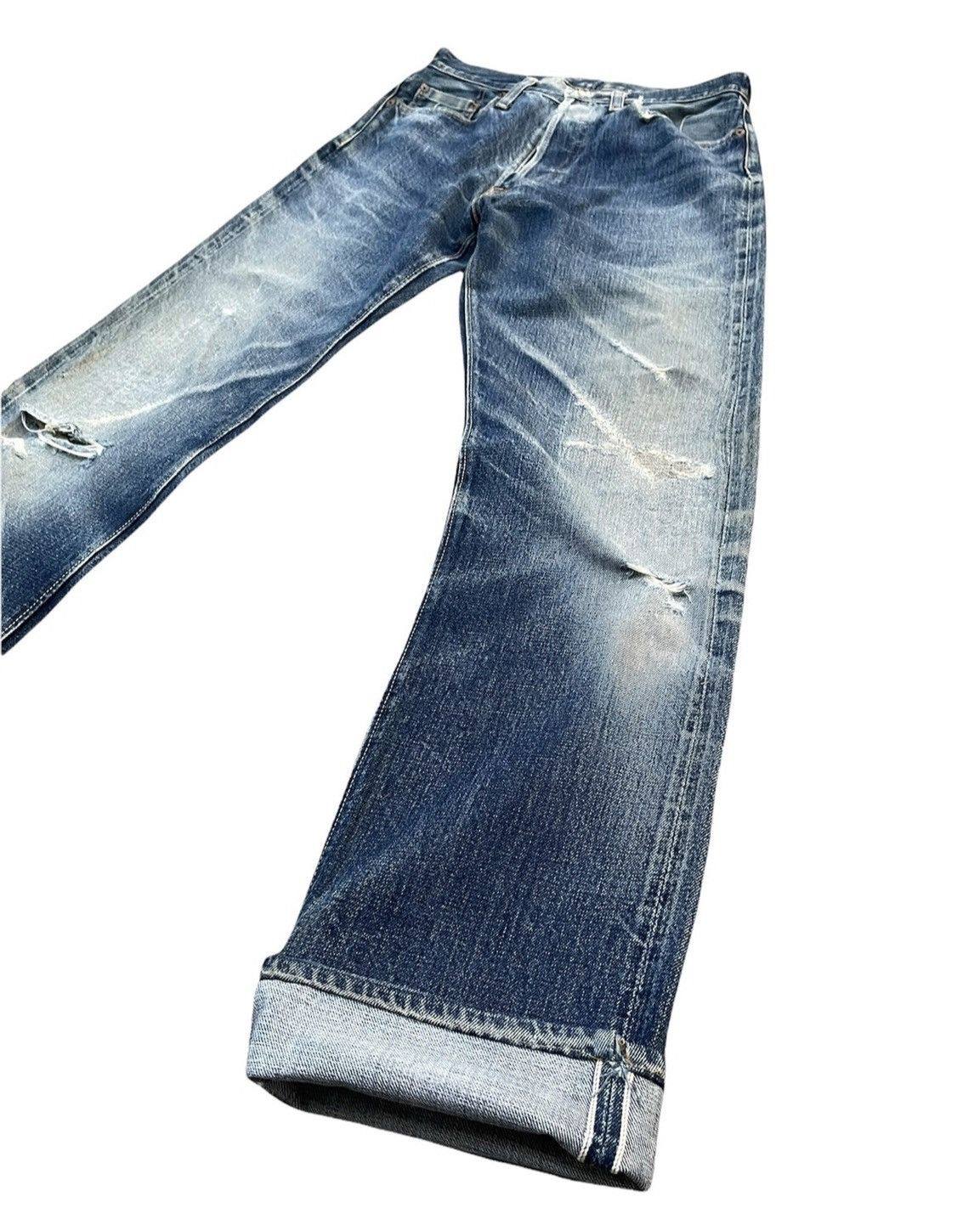Denime × Vintage Vintage Denime Orizzonti Selvedge Distresed & Rework Size US 29 - 2 Thumbnail