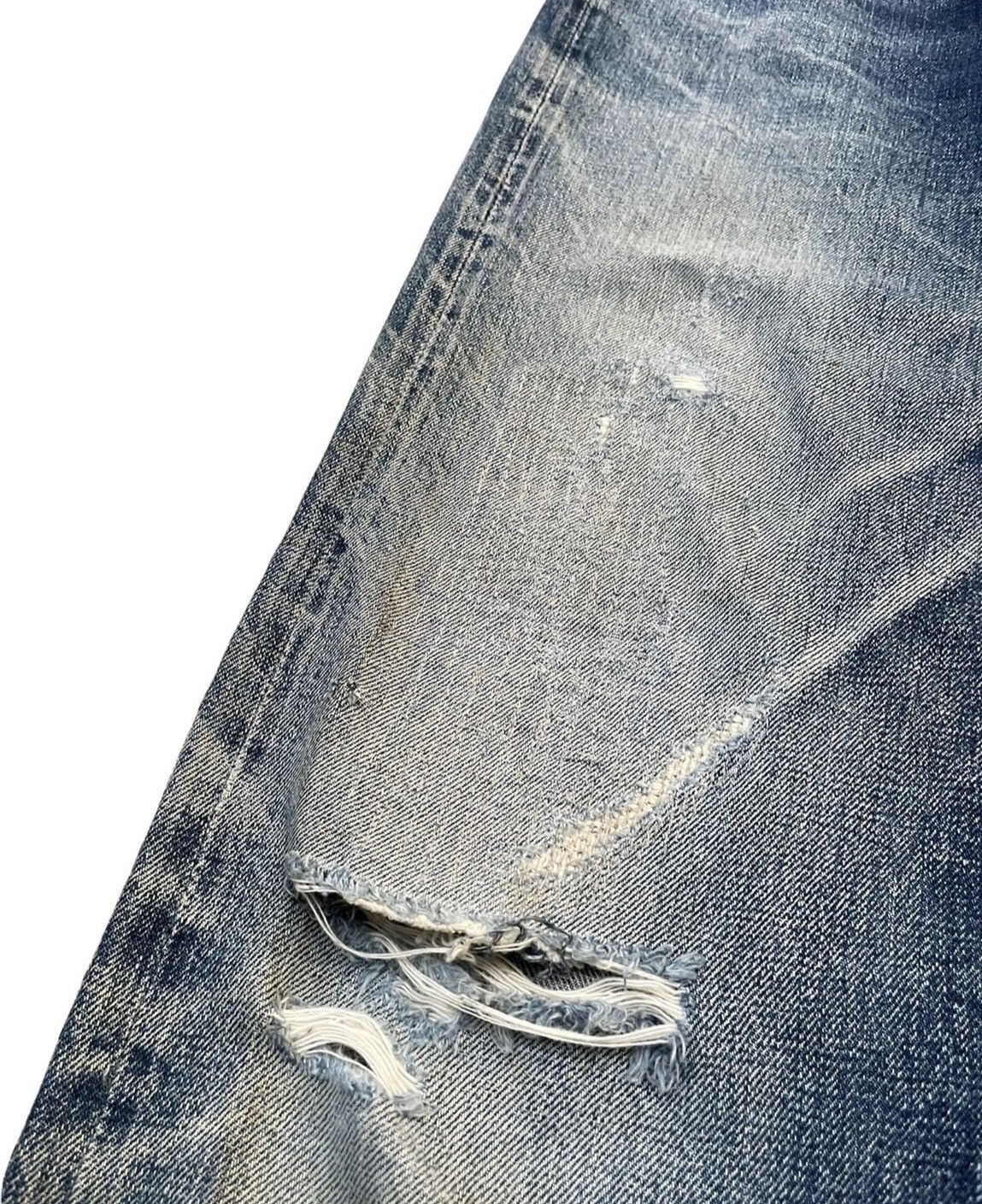 Denime × Vintage Vintage Denime Orizzonti Selvedge Distresed & Rework Size US 29 - 6 Thumbnail