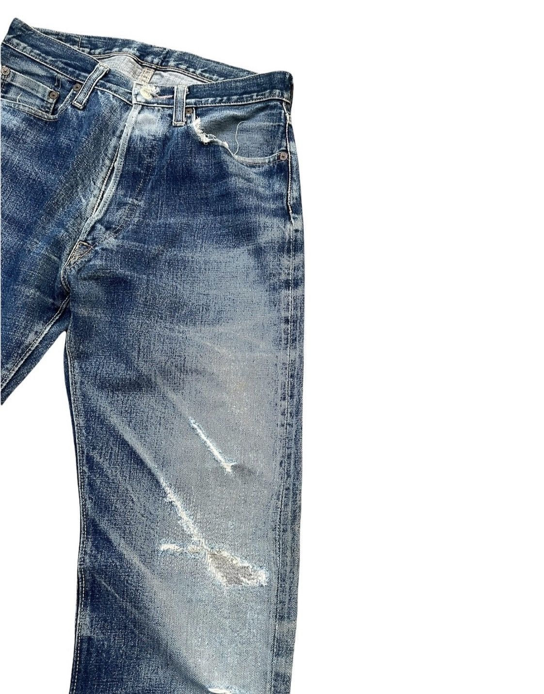 Denime × Vintage Vintage Denime Orizzonti Selvedge Distresed & Rework Size US 29 - 4 Thumbnail