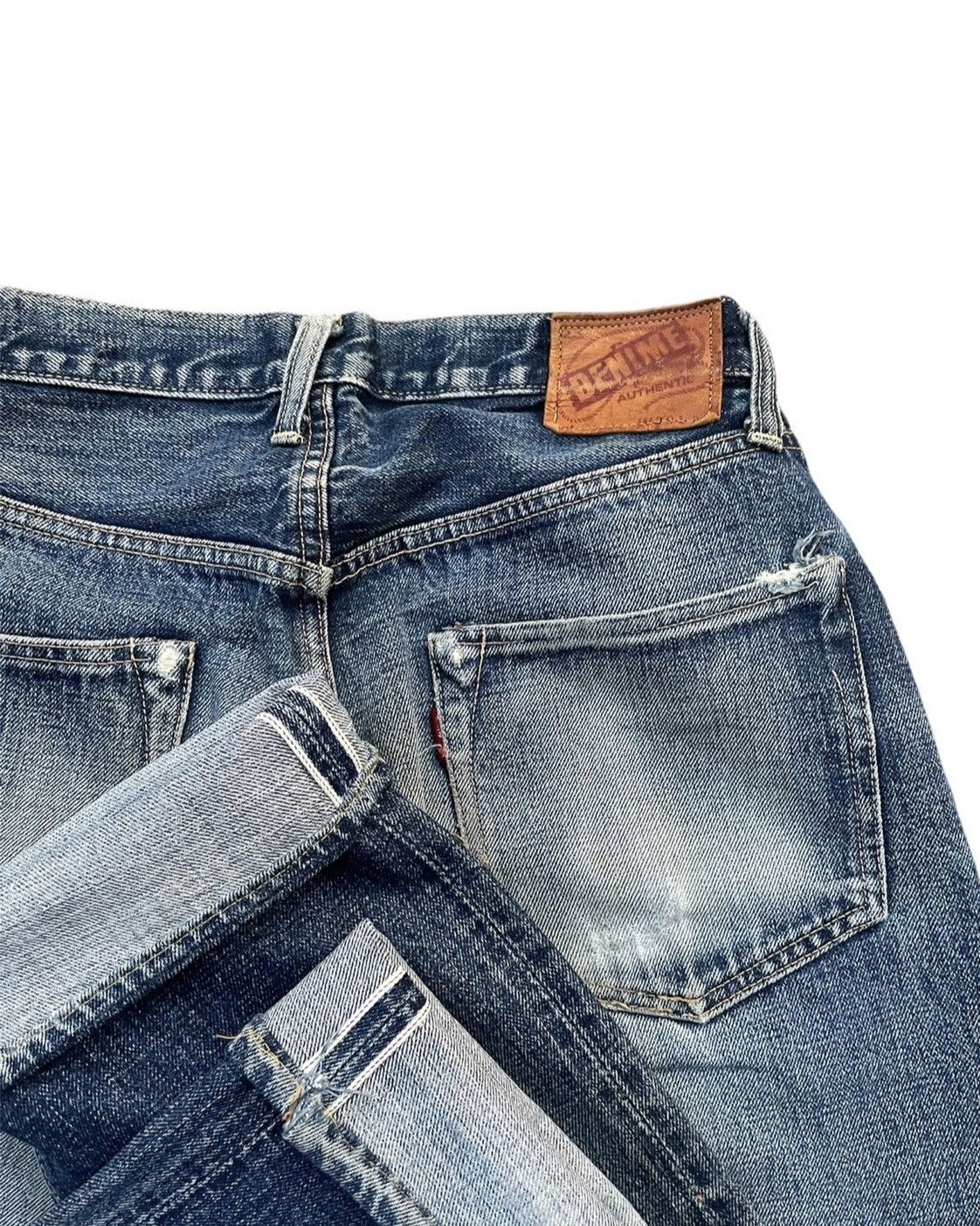 Denime × Vintage Vintage Denime Orizzonti Selvedge Distresed & Rework Size US 29 - 13 Thumbnail