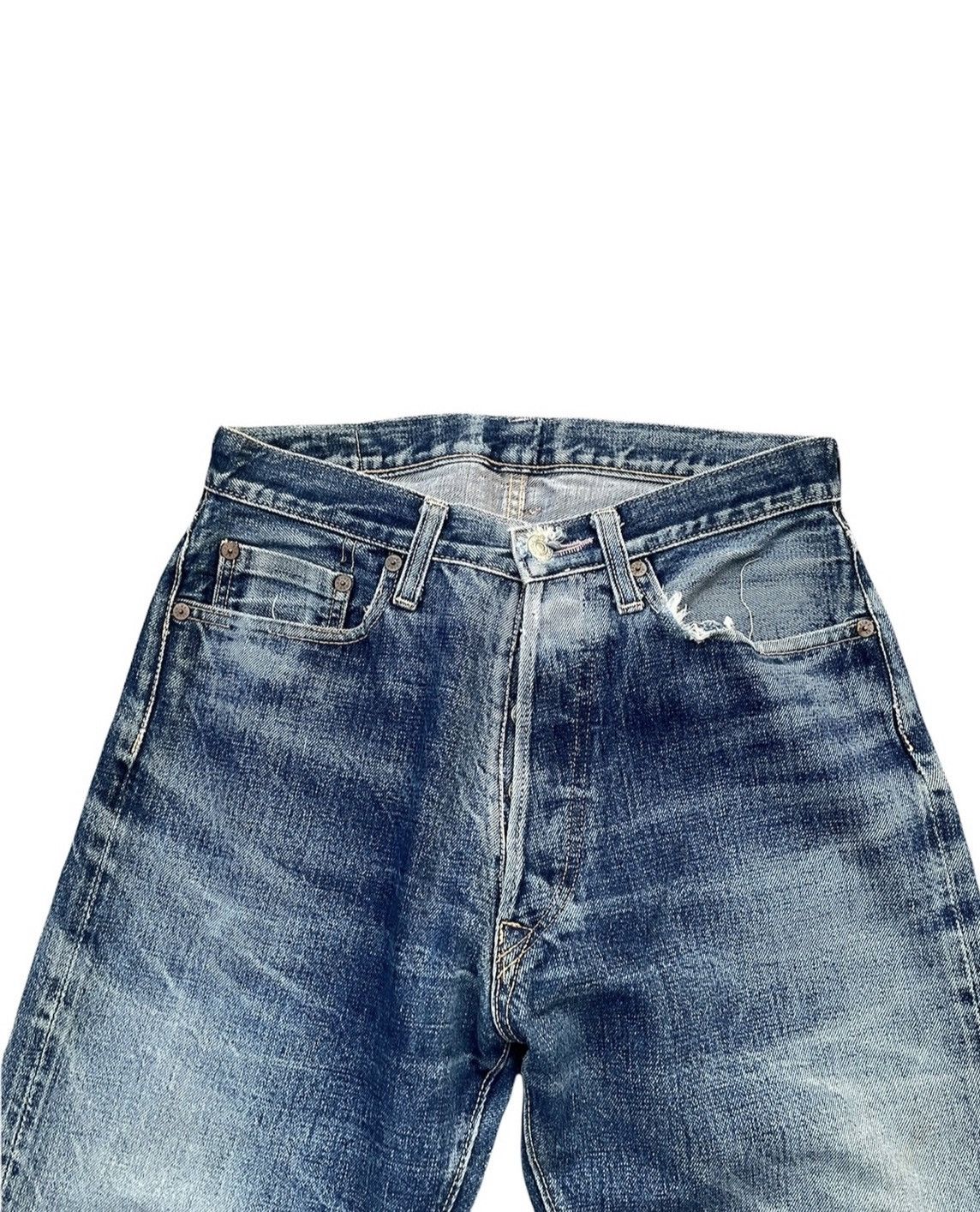 Denime × Vintage Vintage Denime Orizzonti Selvedge Distresed & Rework Size US 29 - 7 Thumbnail