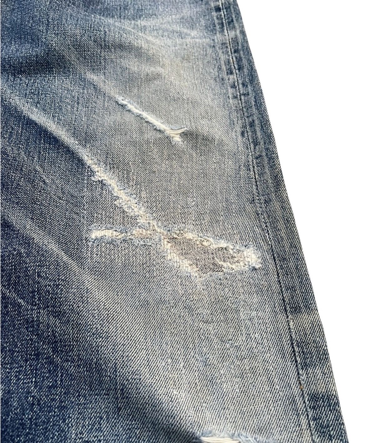 Denime × Vintage Vintage Denime Orizzonti Selvedge Distresed & Rework Size US 29 - 5 Thumbnail