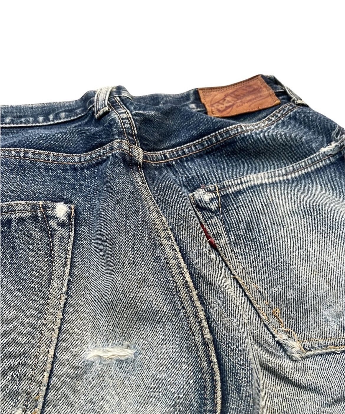 Denime × Vintage Vintage Denime Orizzonti Selvedge Distresed & Rework Size US 29 - 12 Thumbnail