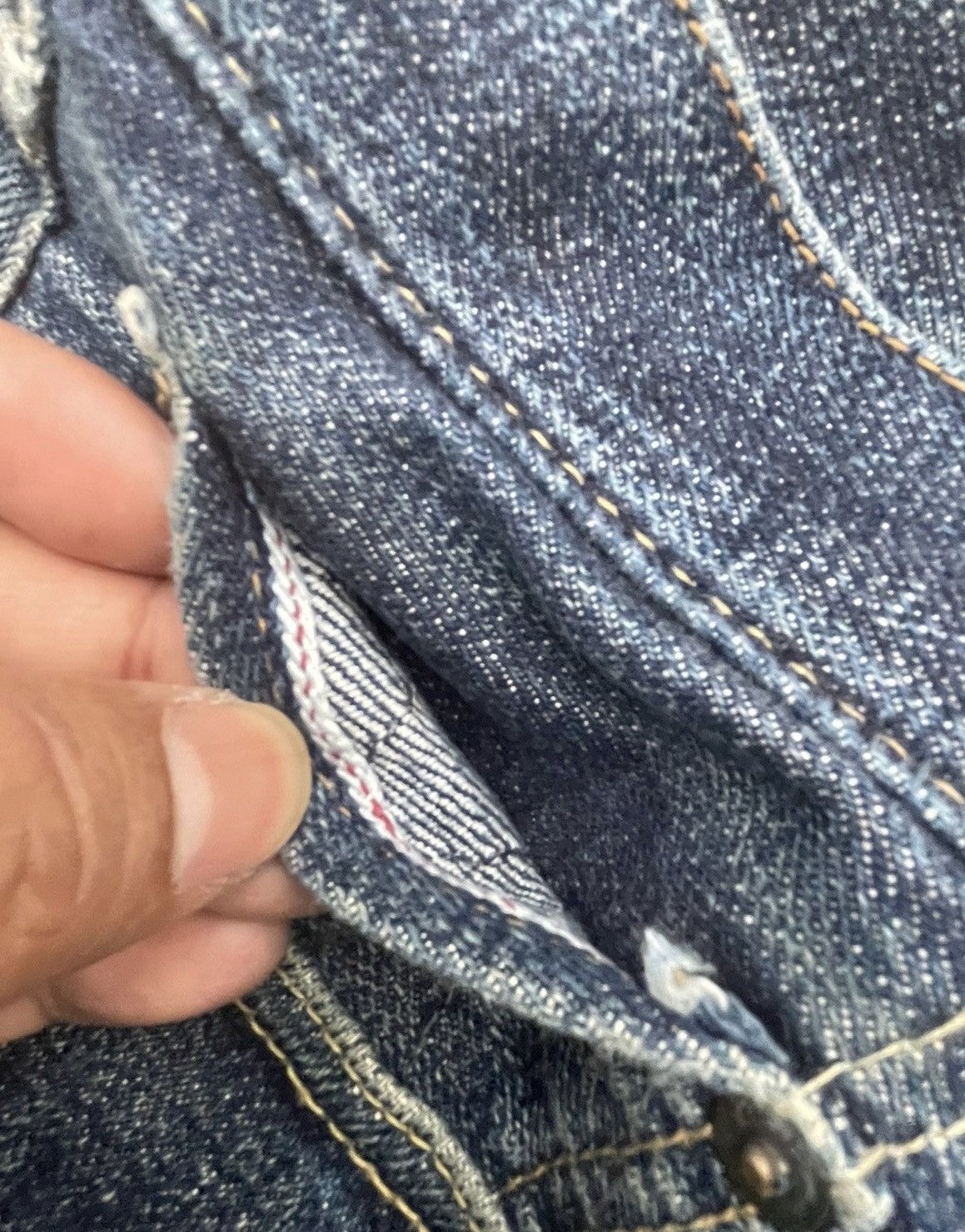 Schott Schott Perfecto Vintage Aging Selvedge Distressed Denim Size US 35 - 19 Thumbnail