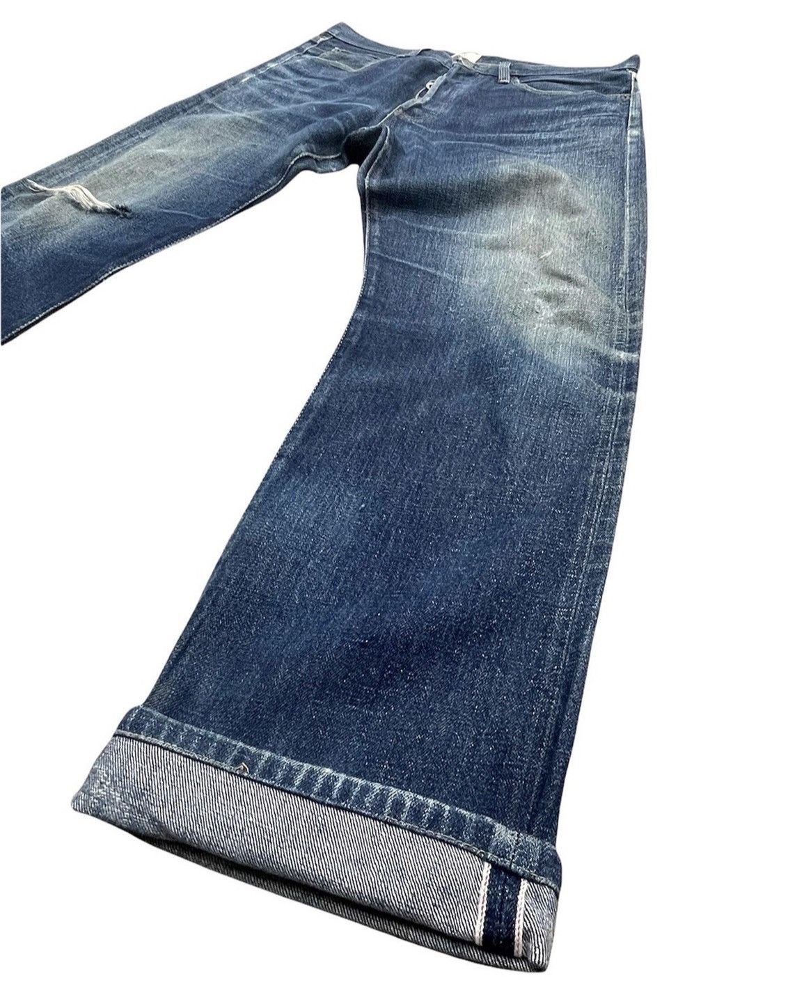 Schott Schott Perfecto Vintage Aging Selvedge Distressed Denim Size US 35 - 2 Thumbnail