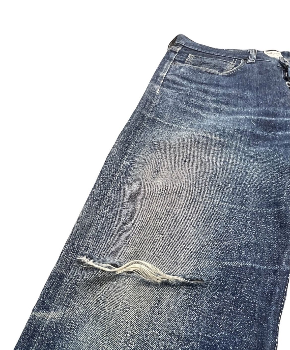 Schott Schott Perfecto Vintage Aging Selvedge Distressed Denim Size US 35 - 11 Thumbnail