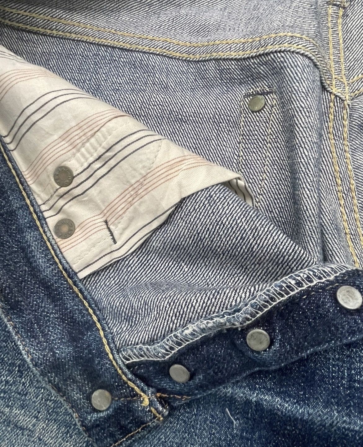 Schott Schott Perfecto Vintage Aging Selvedge Distressed Denim Size US 35 - 18 Thumbnail