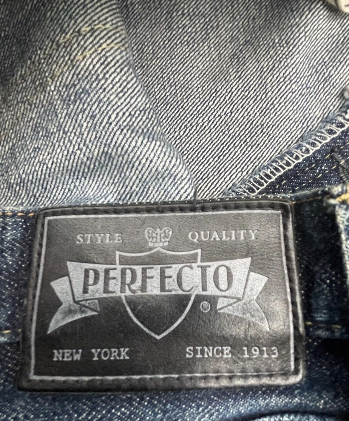 Schott Schott Perfecto Vintage Aging Selvedge Distressed Denim Size US 35 - 8 Thumbnail