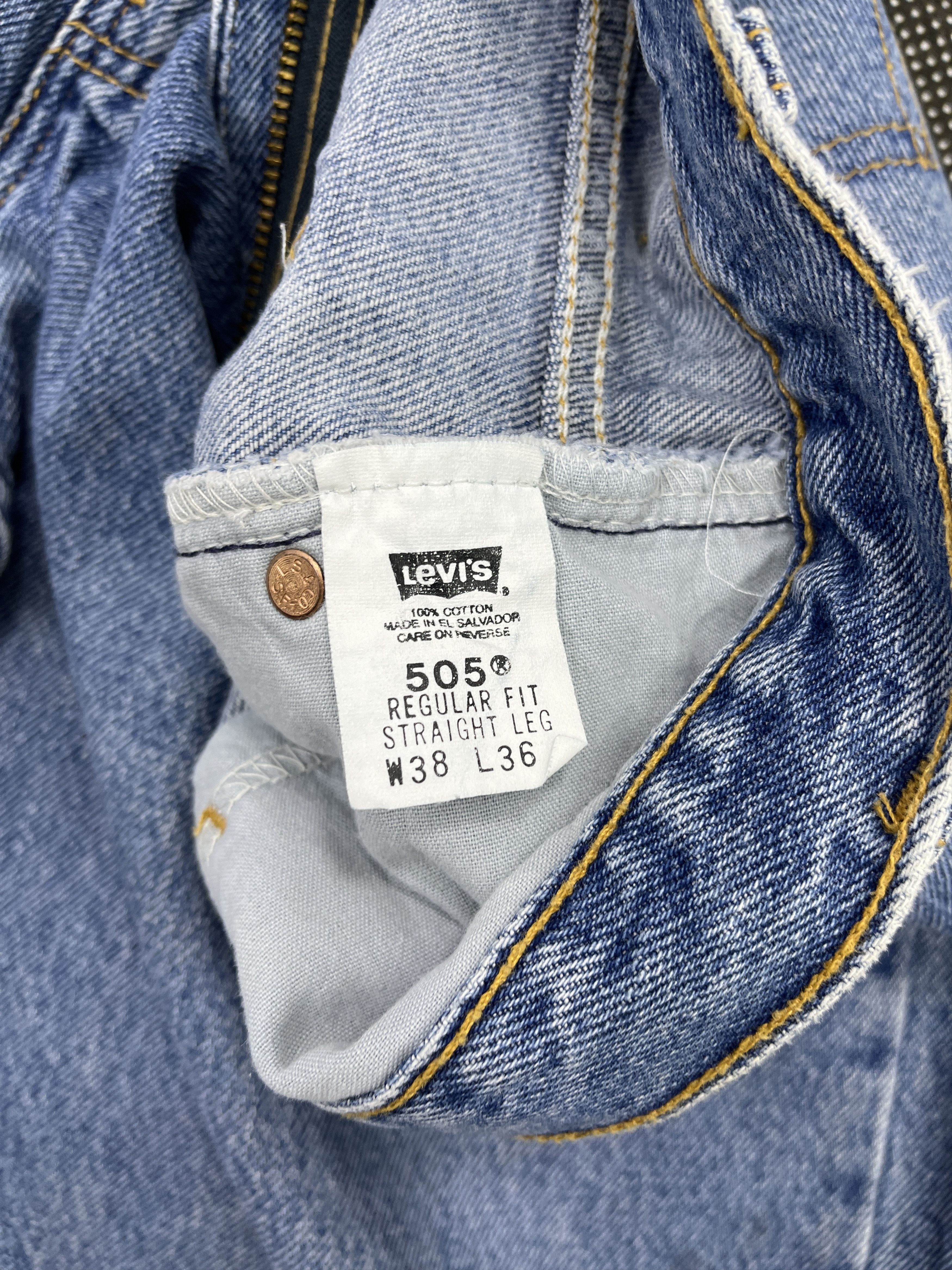 Levi's Vintage Levis 505 Jeans - J168 Size US 38 / EU 54 - 7 Thumbnail