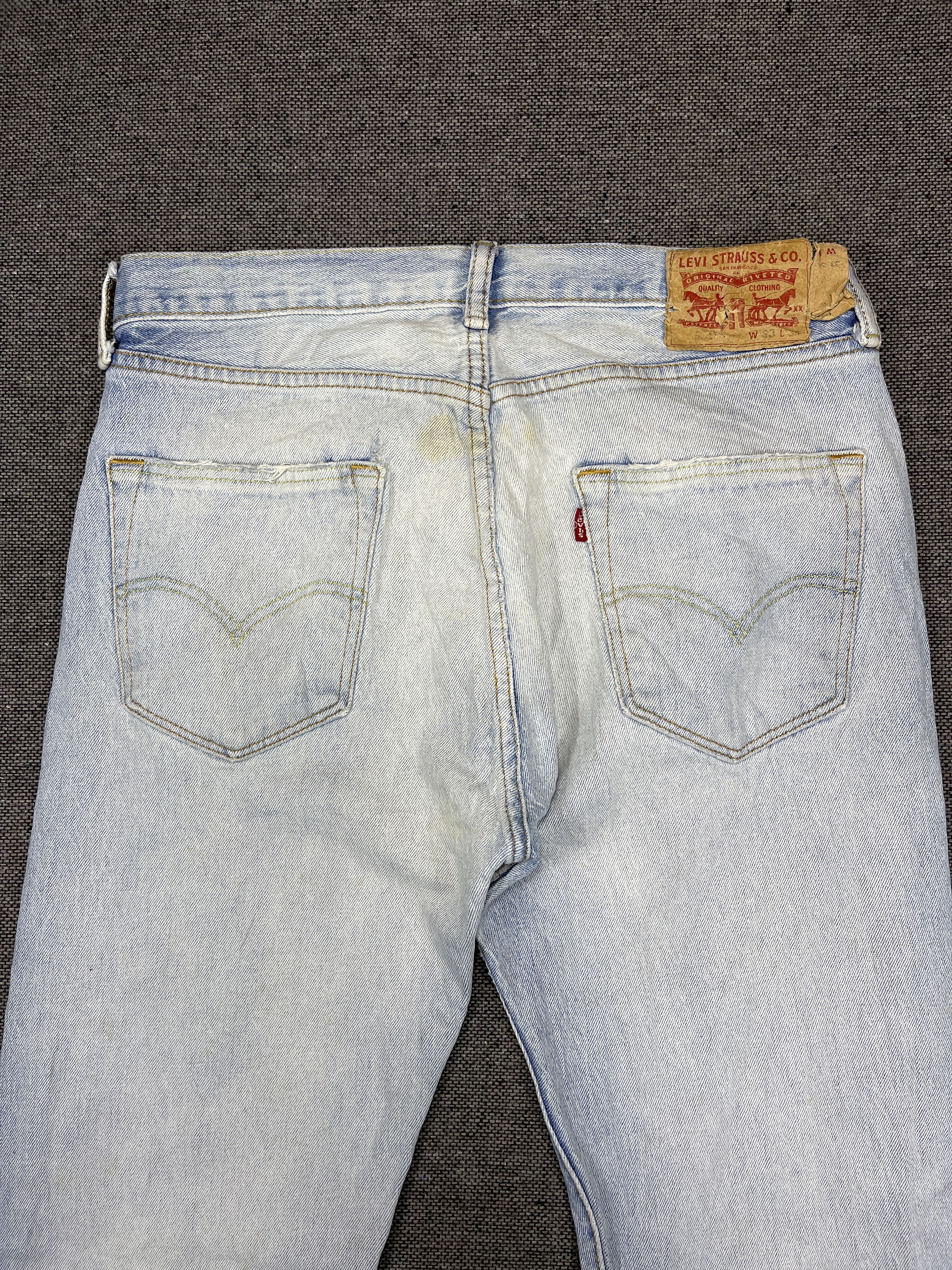 Levi's × Vintage Vintage Levis 501 Light Wash Jeans 33 x 33 - J201 Size US 33 - 4 Thumbnail