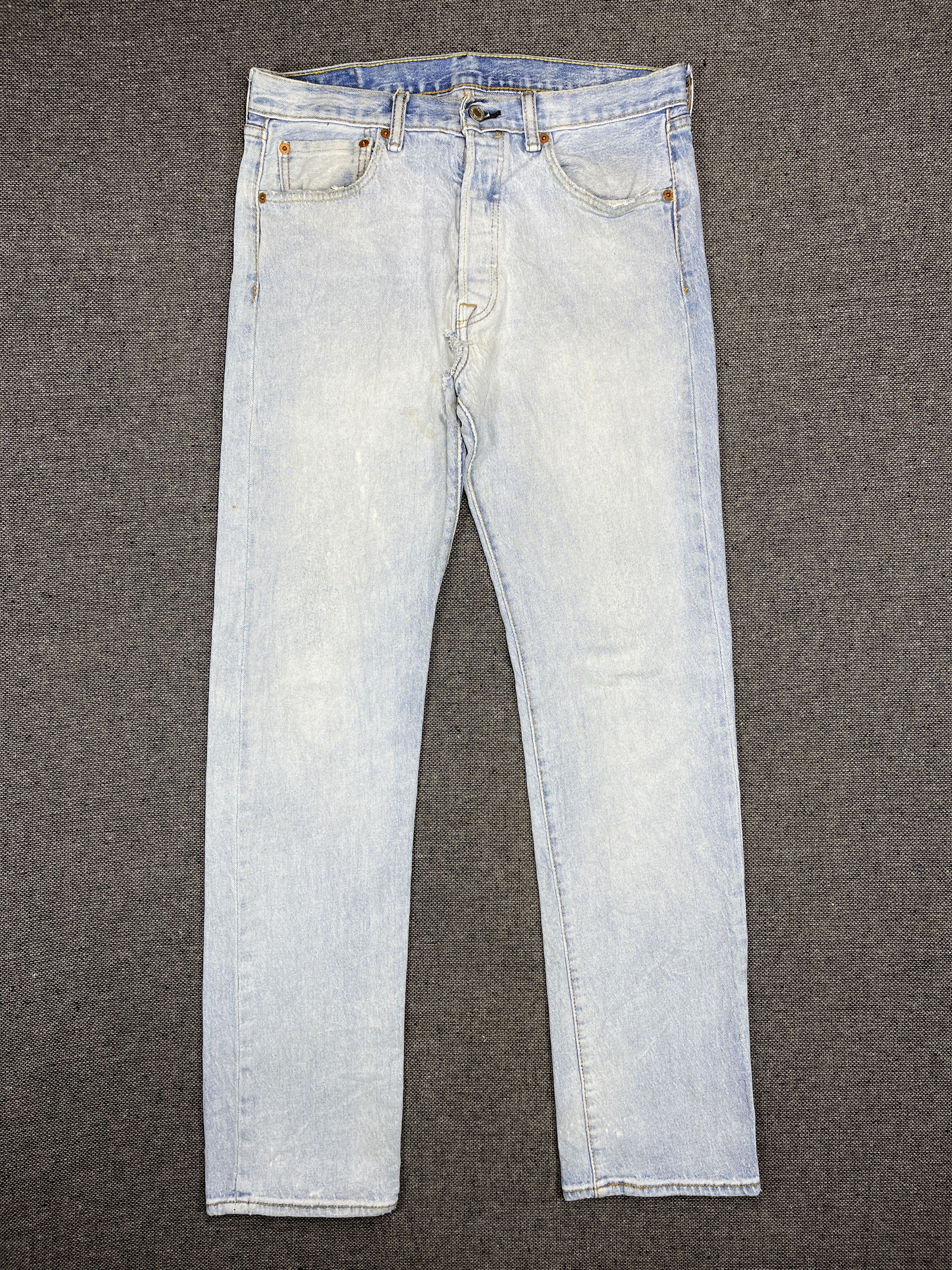Levi's × Vintage Vintage Levis 501 Light Wash Jeans 33 x 33 - J201 Size US 33 - 1 Thumbnail